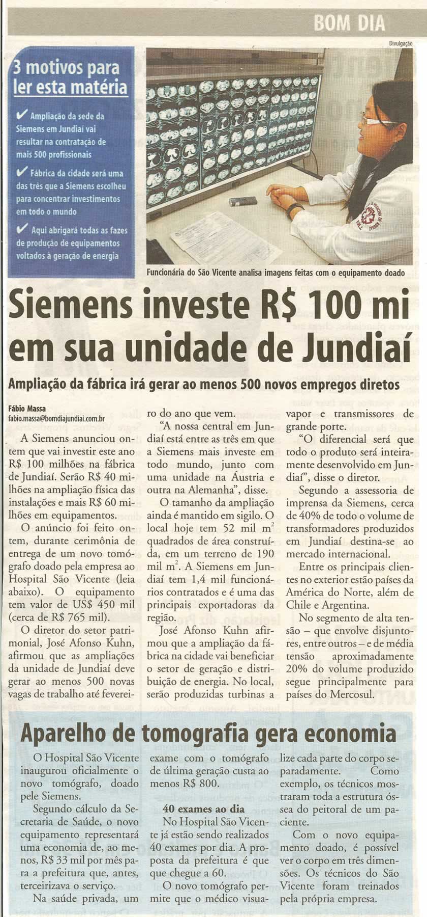 Bom Dia Jundiaí - 15/03/2008