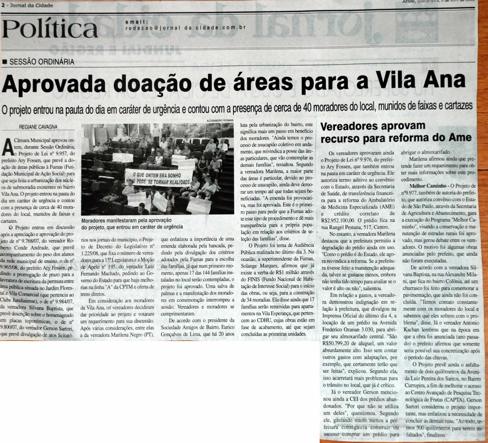 Jornal da Cidade - 09/04/2008