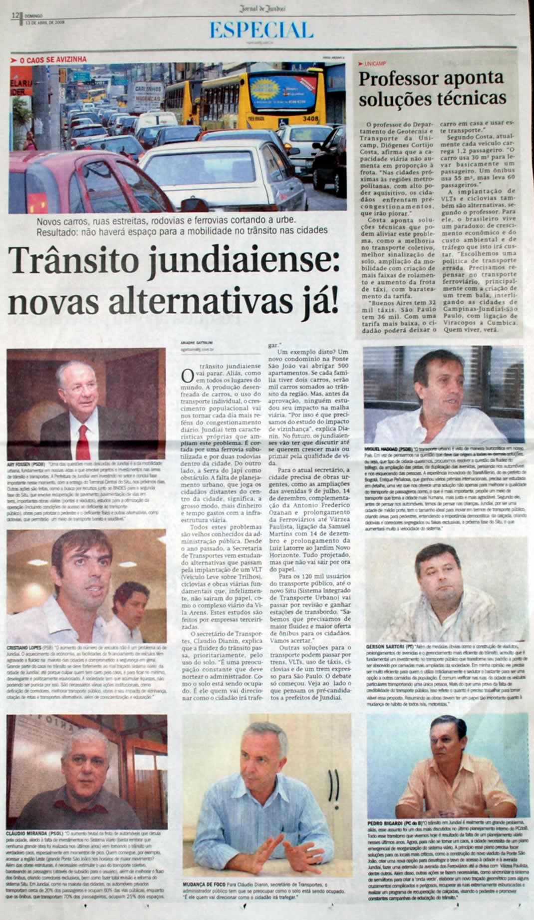 Jornal de Jundiaí - 12/04/2008