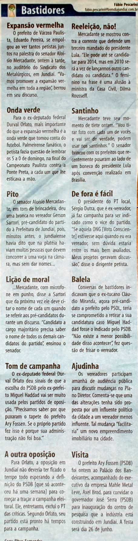 Bom Dia Jundiaí - 06/05/2008