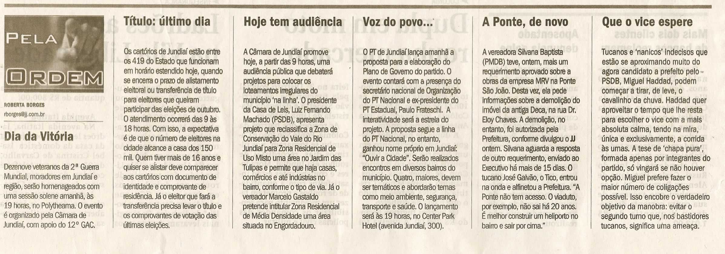 Jornal de Jundiaí - 07/05/2008