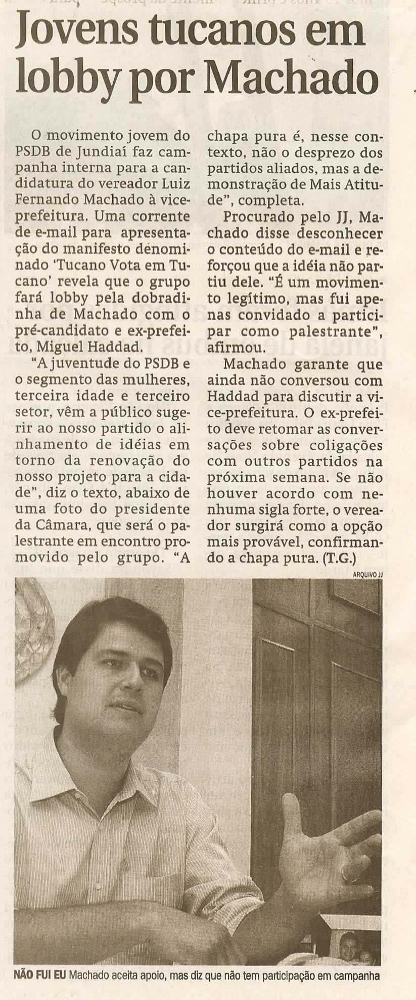 Jornal de Jundiaí - 09/05/2008