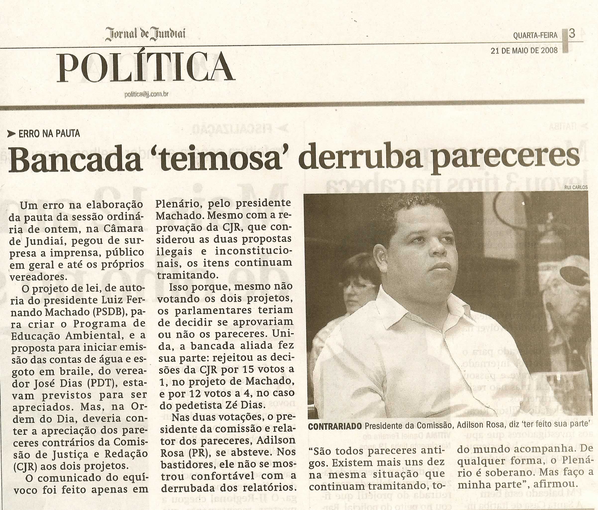 Jornal de Jundiaí - 21/05/2008