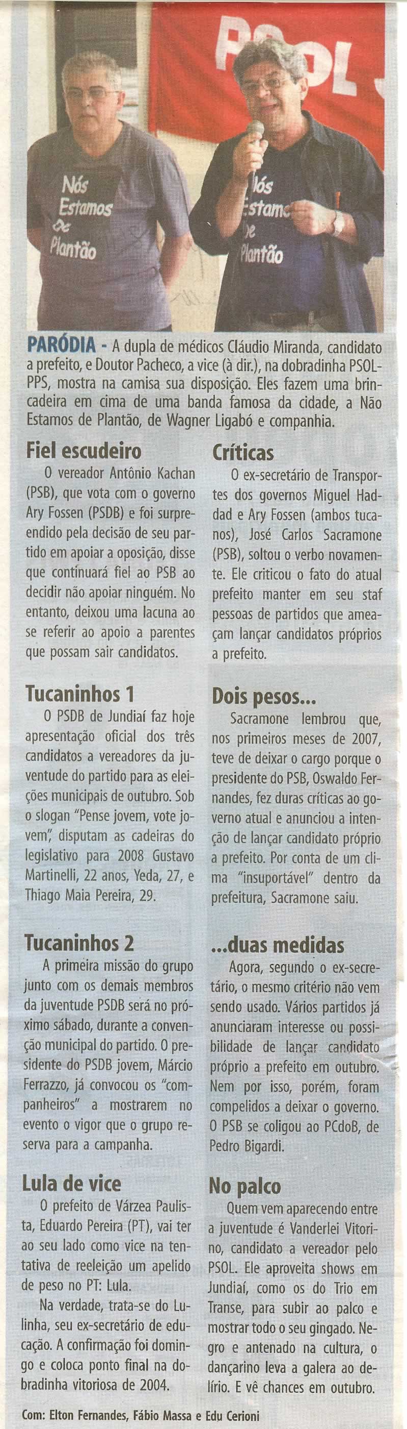 Bom Dia Jundiaí - 24/06/2008
