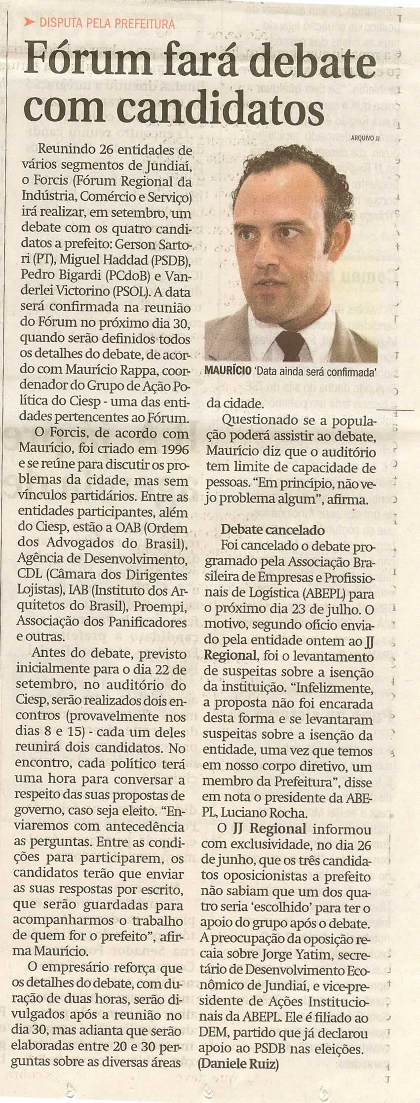 Jornal de Jundiaí - 17/07/2008