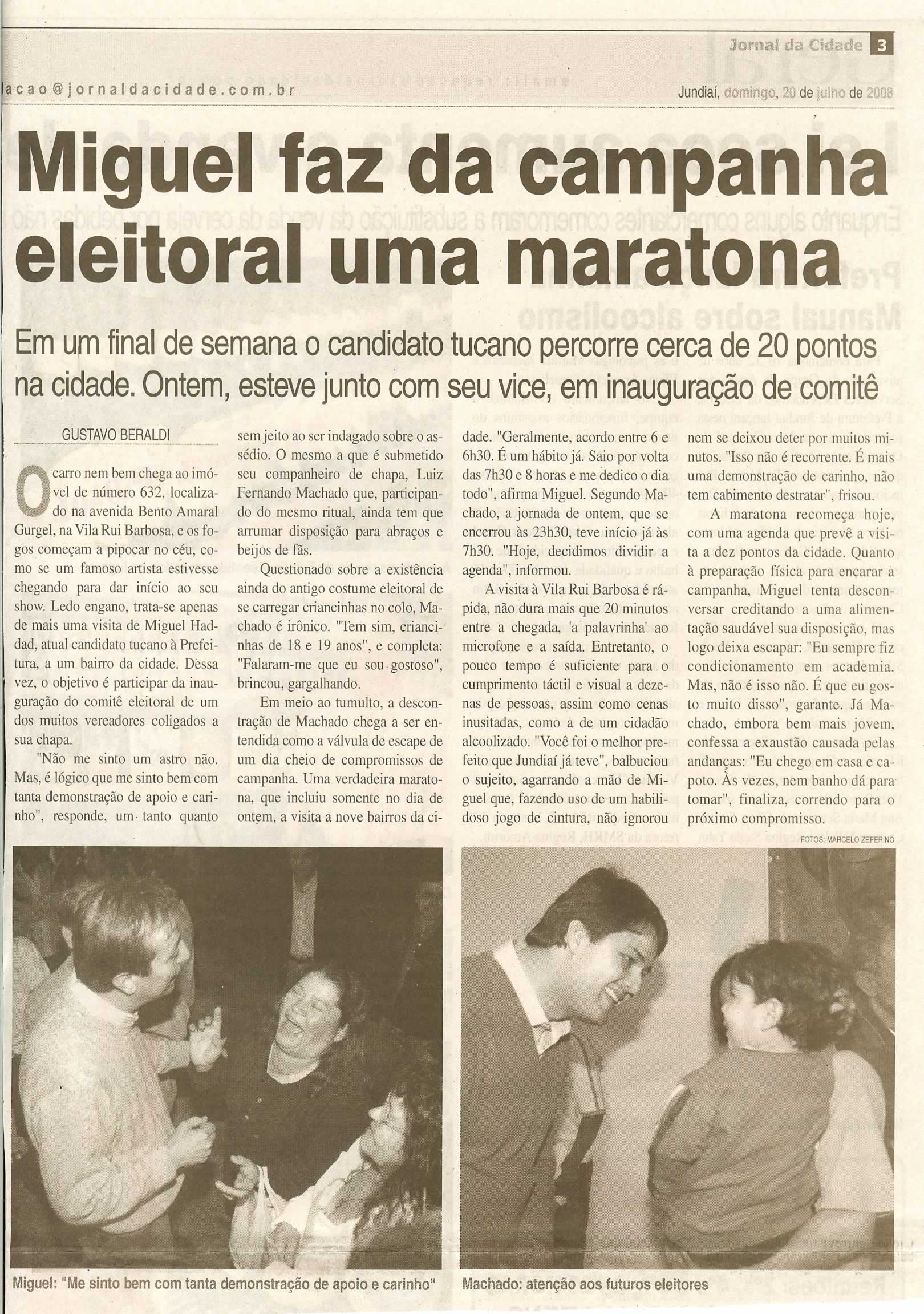 Jornal da Cidade - 20/07/2008