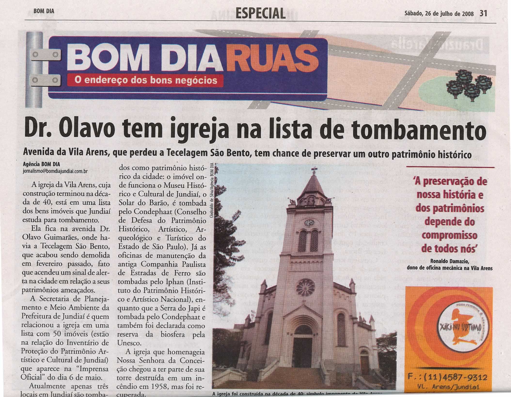 Bom Dia Jundiaí - 26/07/2008
