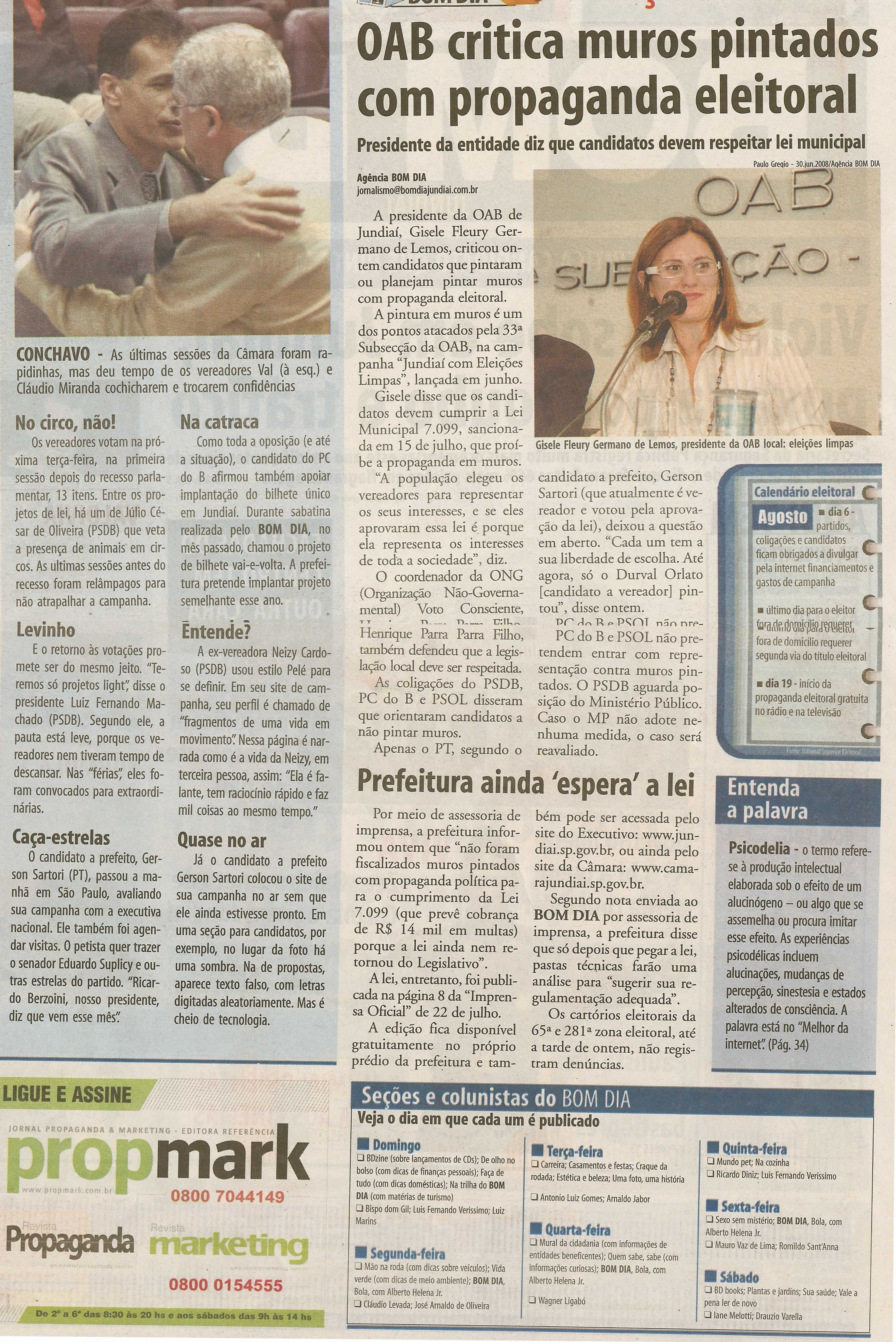 Bom Dia Jundiaí - 01/08/2008