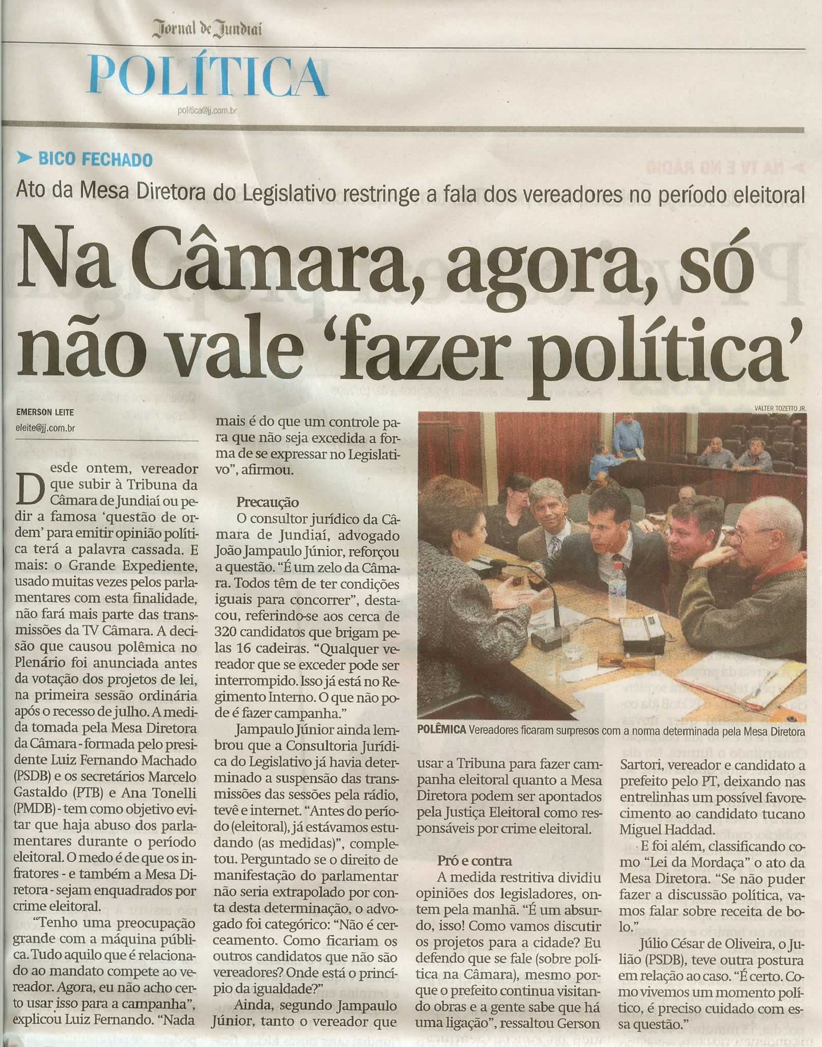 Jornal de Jundiaí - 06/08/2008