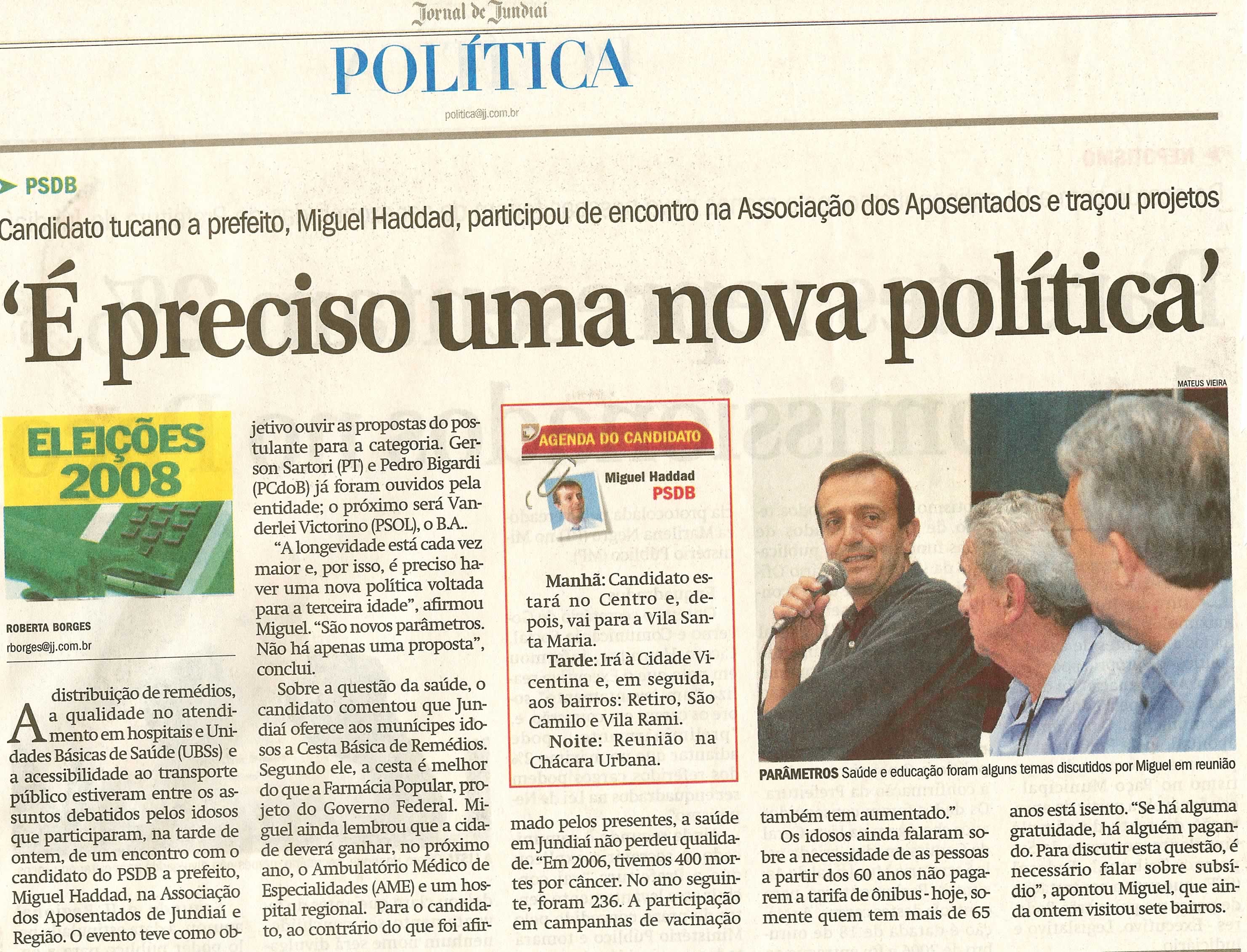 Jornal de Jundiaí - 29/08/2008