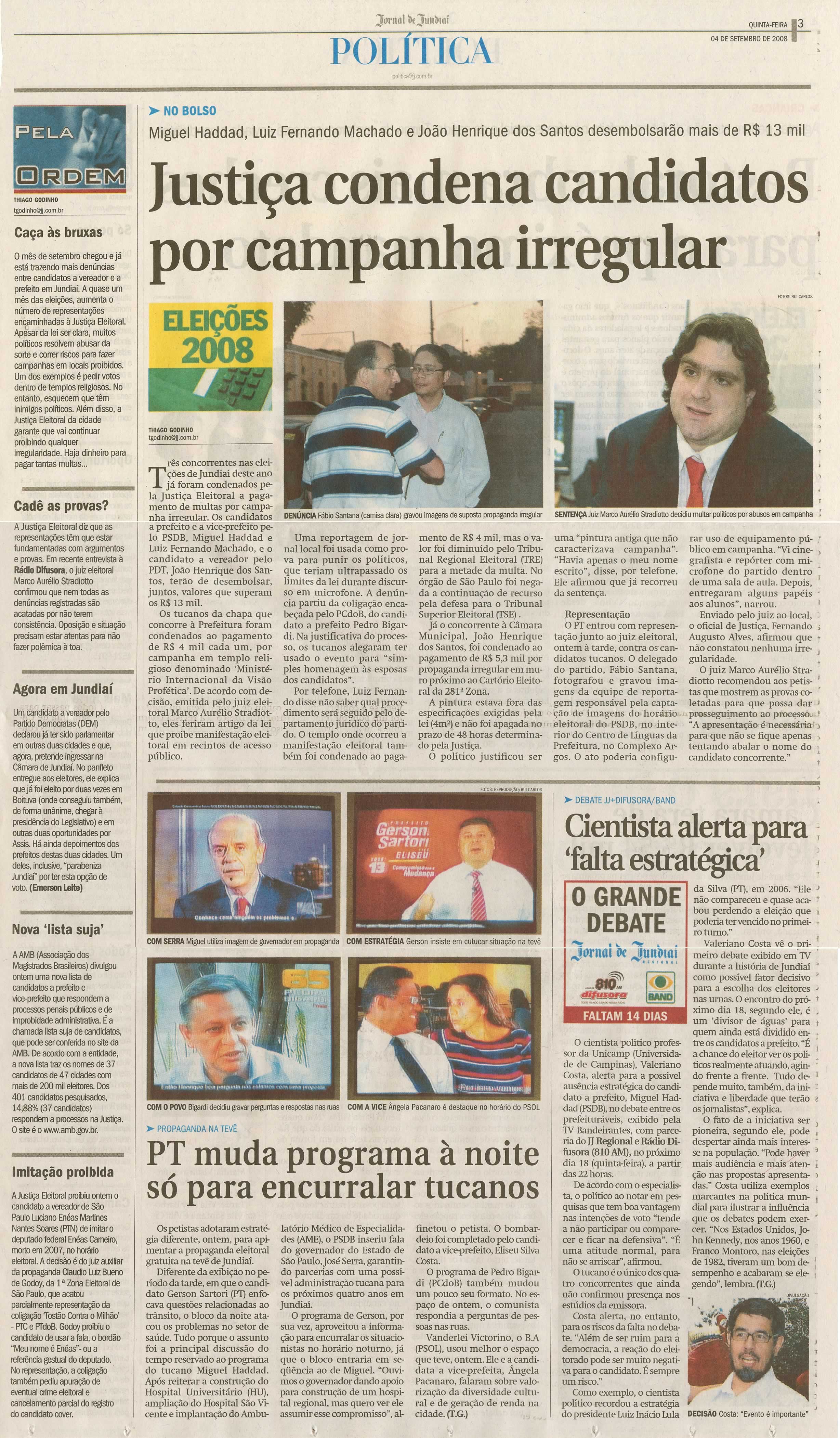 Jornal de Jundiaí - 04/09/2008