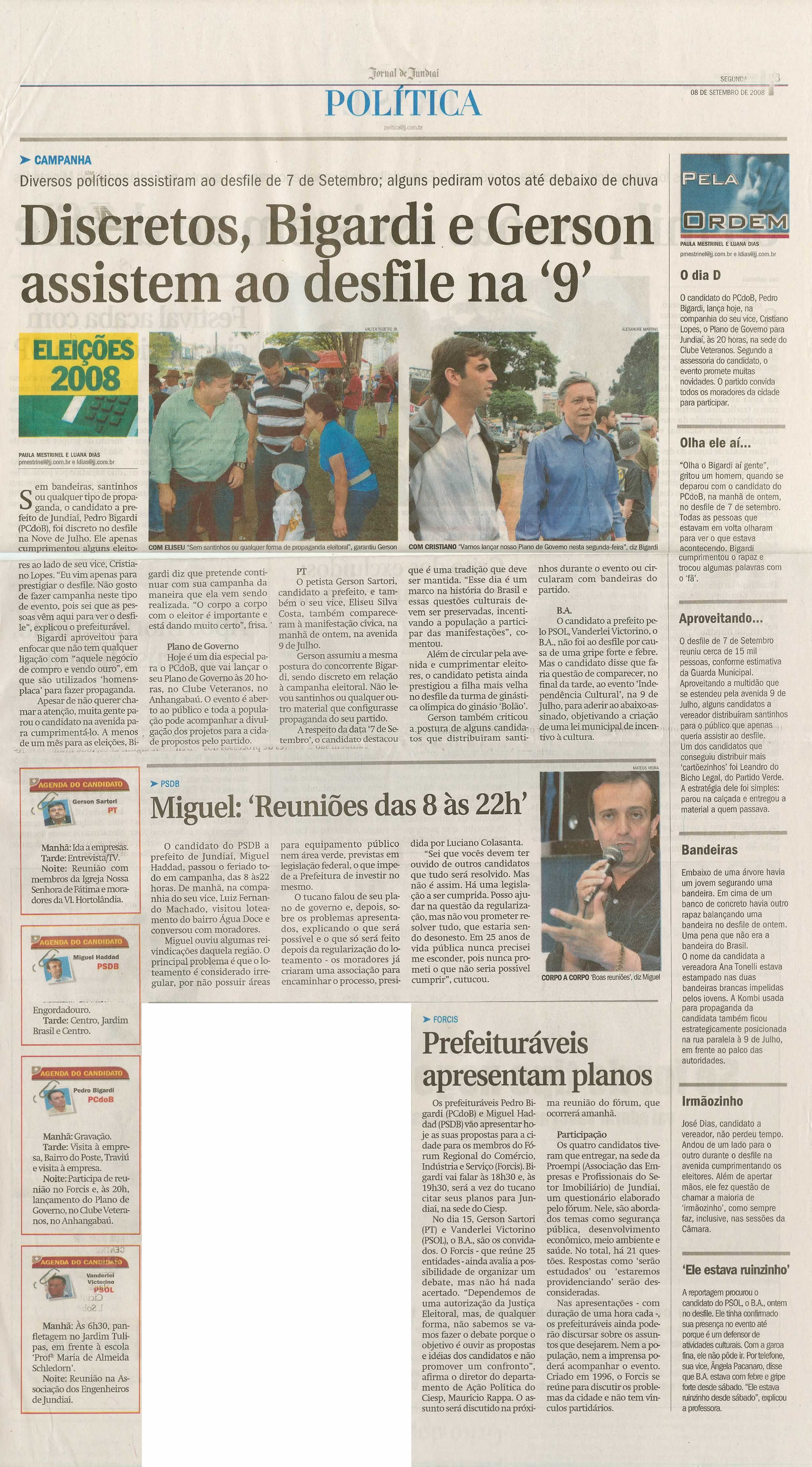 Jornal de Jundiaí - 08/09/2008