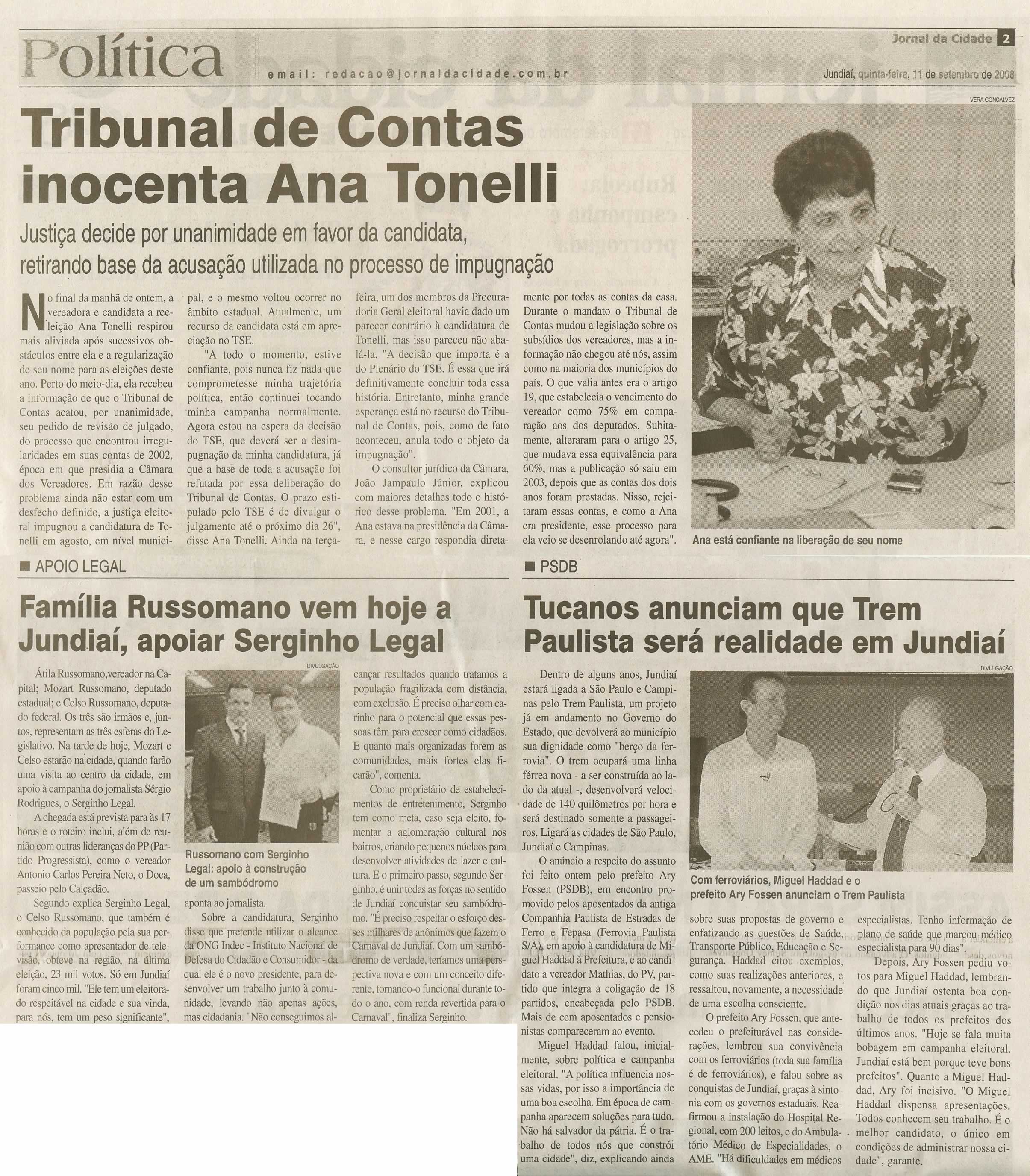 Jornal da Cidade - 11/09/2008