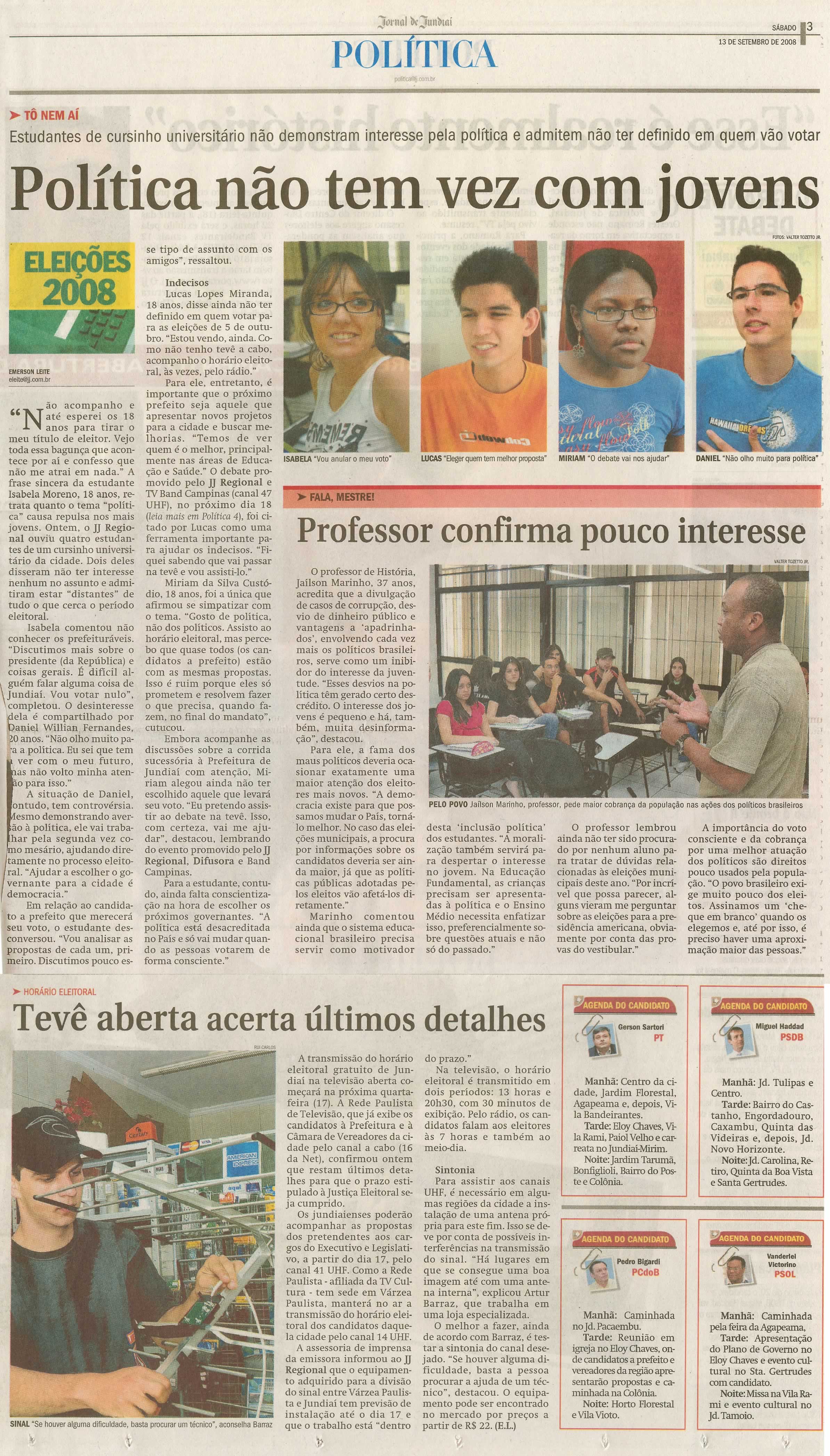 Jornal de Jundiaí - 13/09/2008