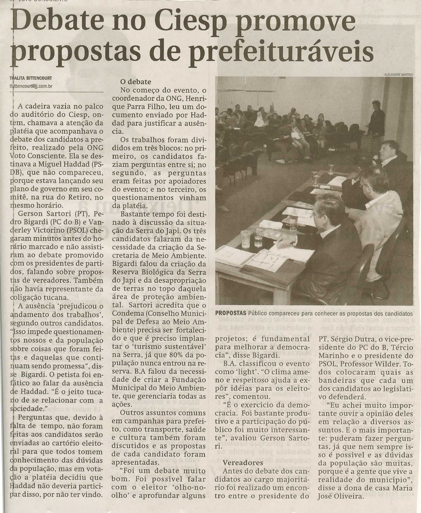 Jornal de Jundiaí - 21/09/2008