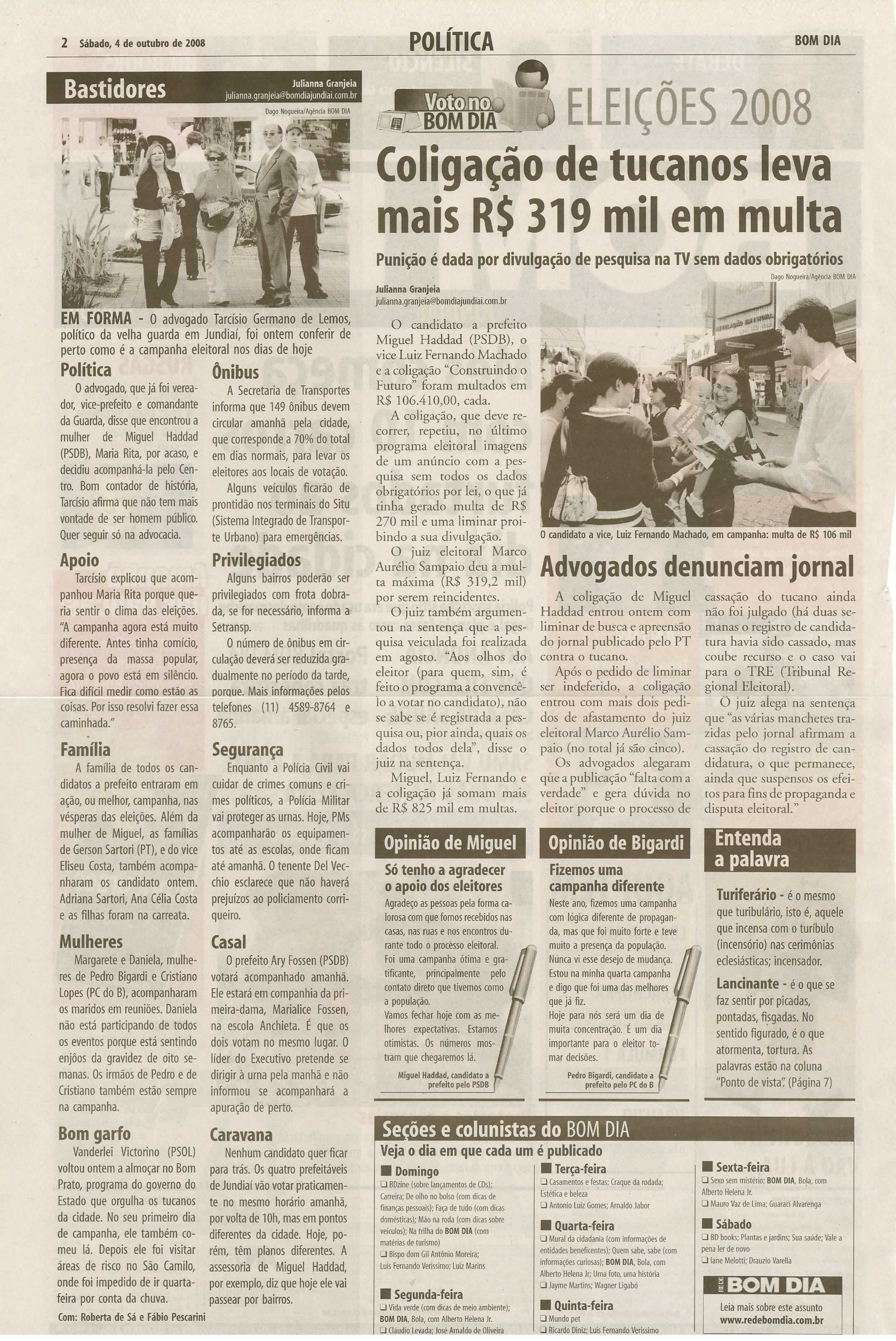 Bom Dia Jundiaí - 04/10/2008