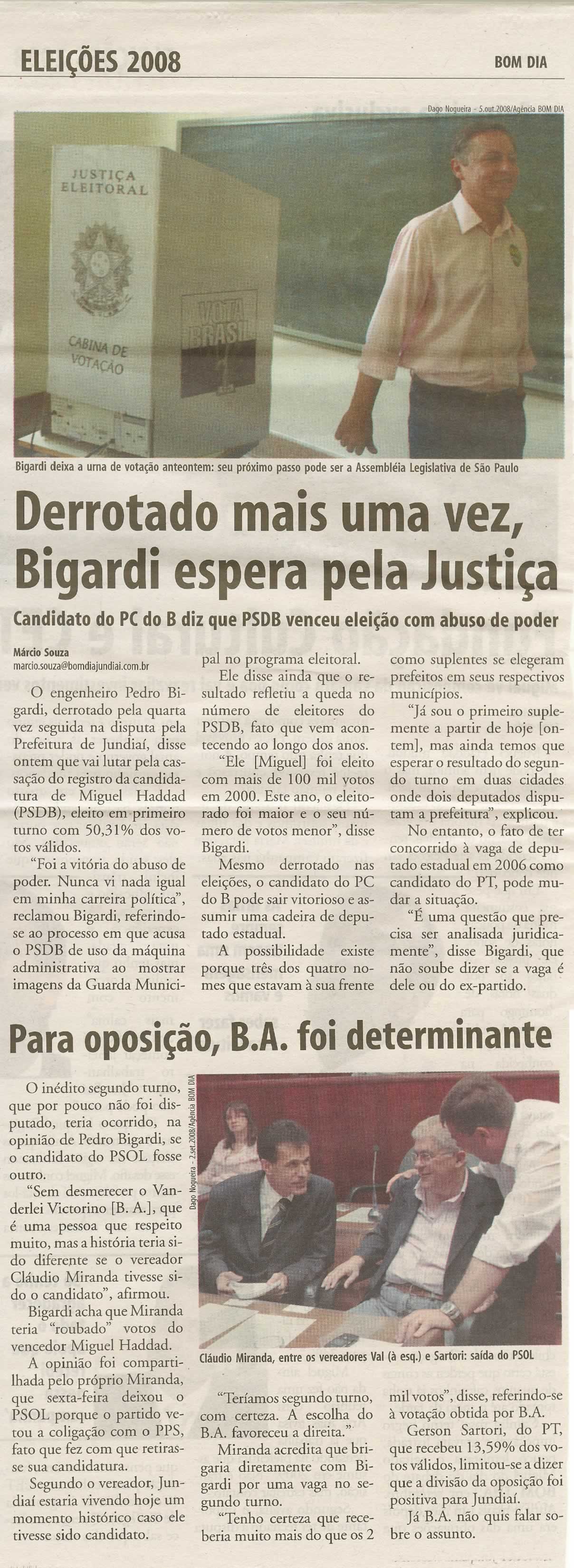 Bom Dia Jundiaí - 07/10/2008