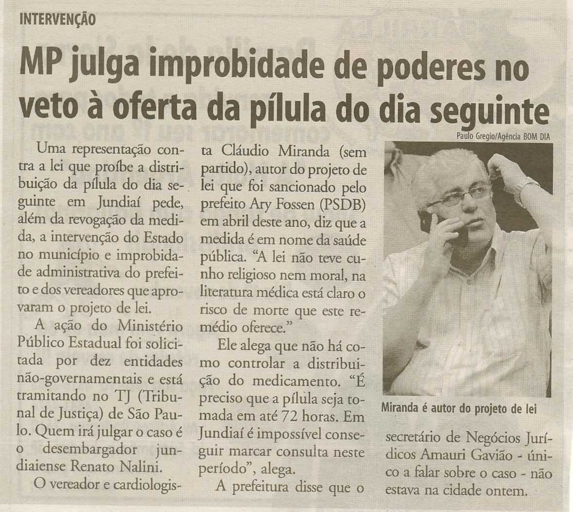 Bom Dia Jundiaí - 07/11/2008
