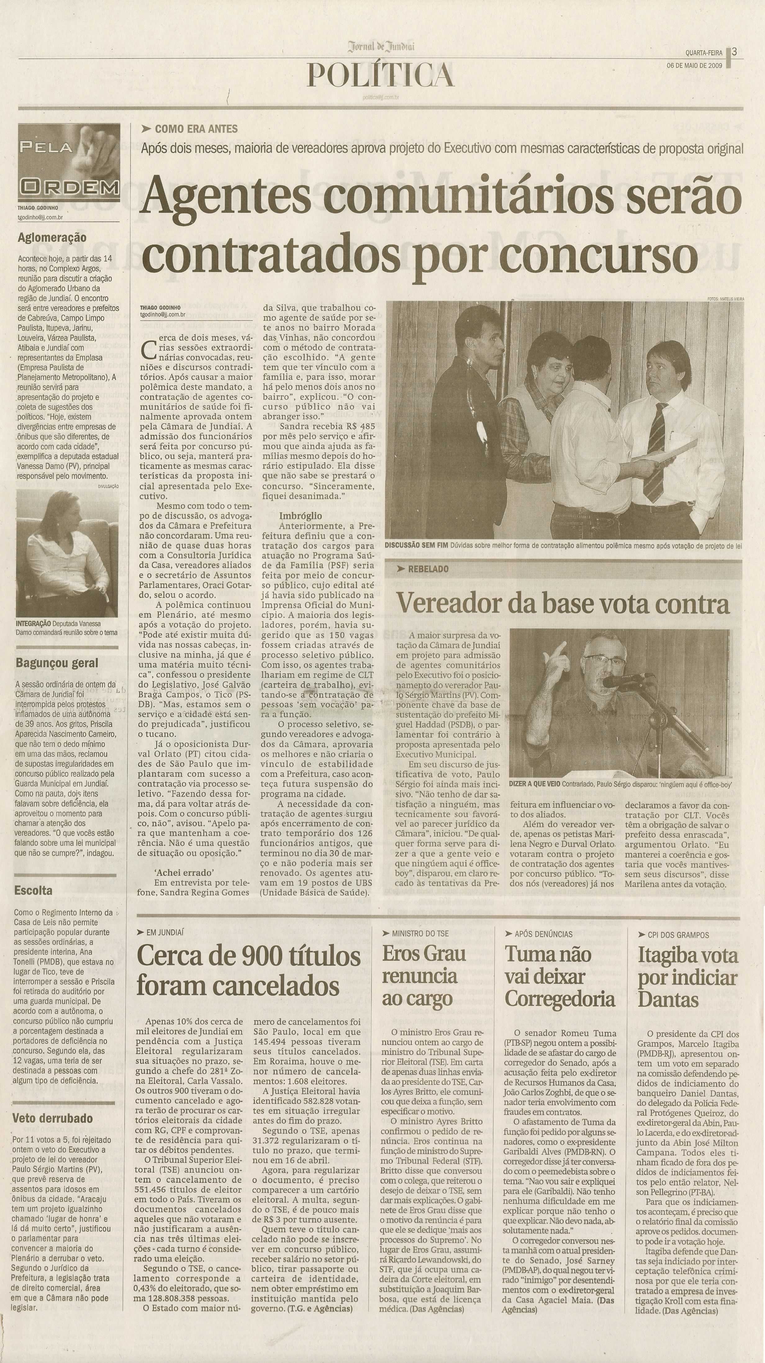 Jornal de Jundiaí - 06/05/2009