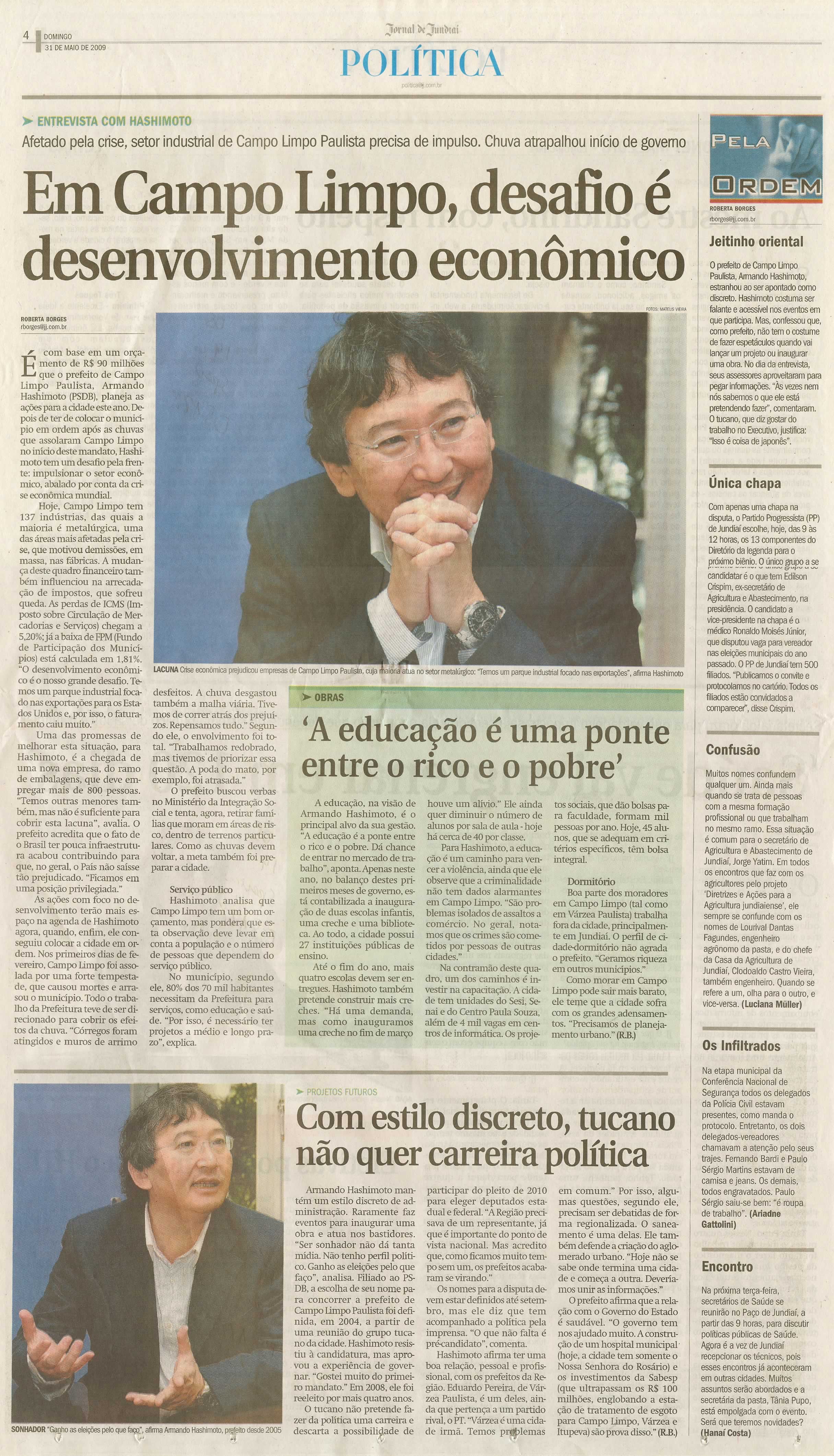 Jornal de Jundiaí - 31/05/2009