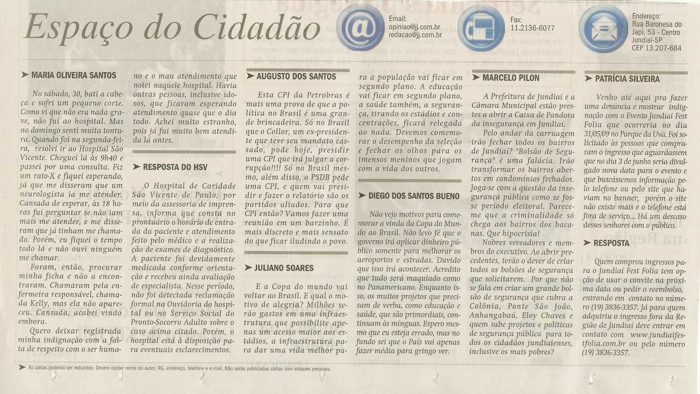 Jornal de Jundiaí - 05/06/2009