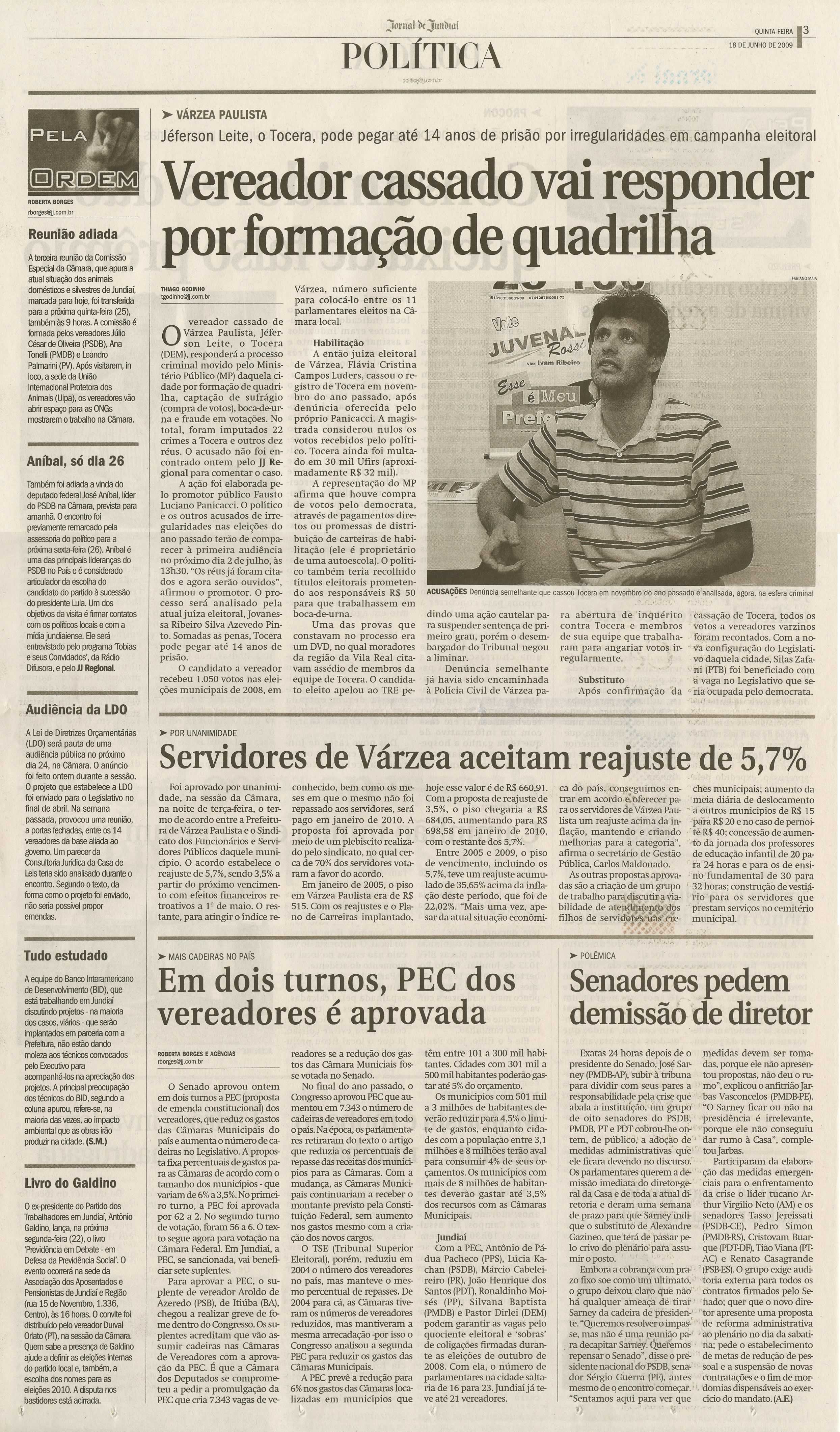 Jornal de Jundiaí - 18/06/2009