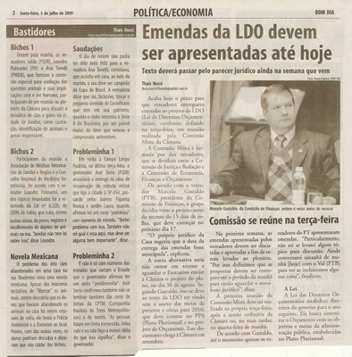 Bom Dia Jundiaí - 03/07/2009