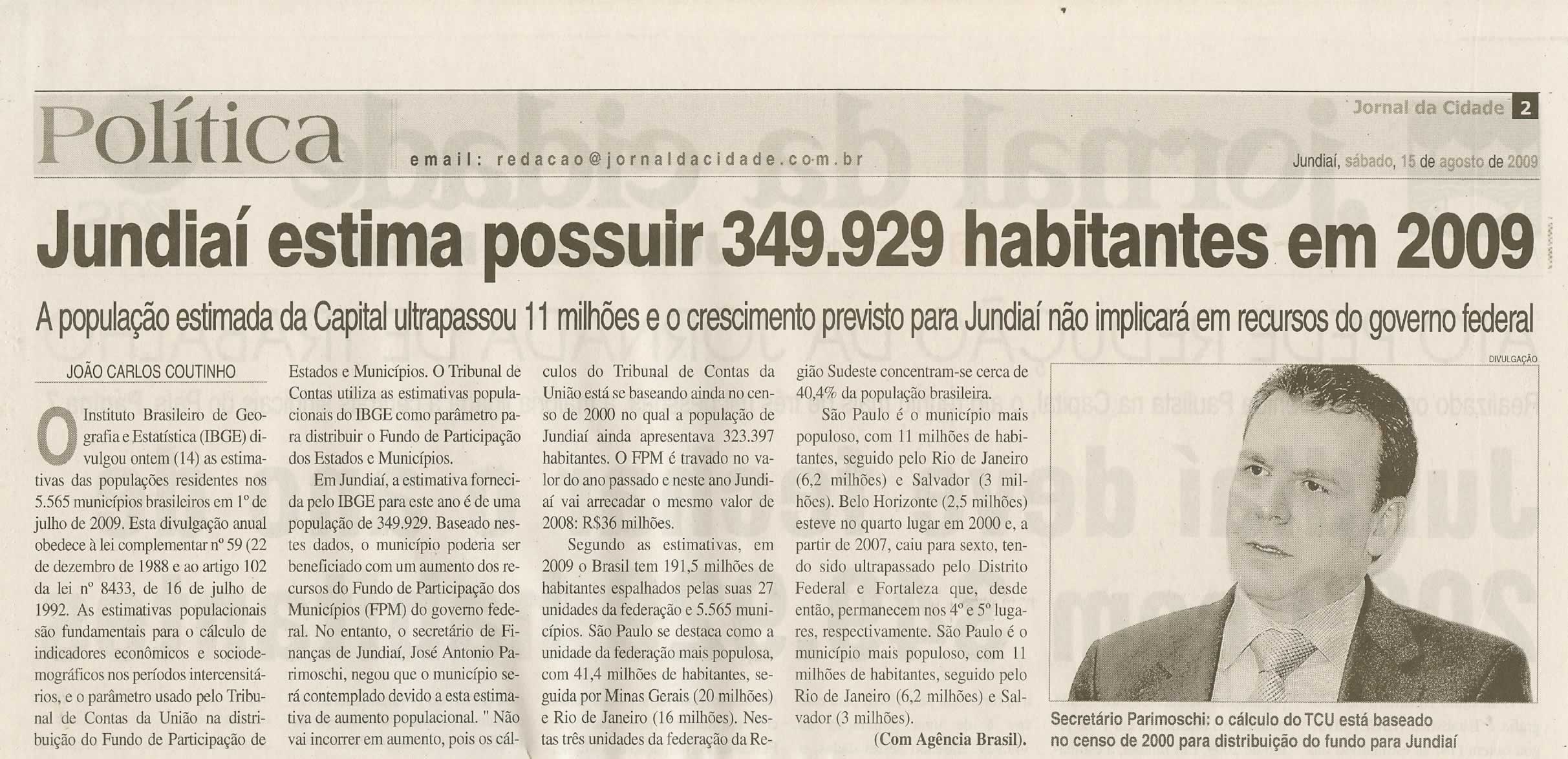 Jornal da Cidade - 15/08/2009