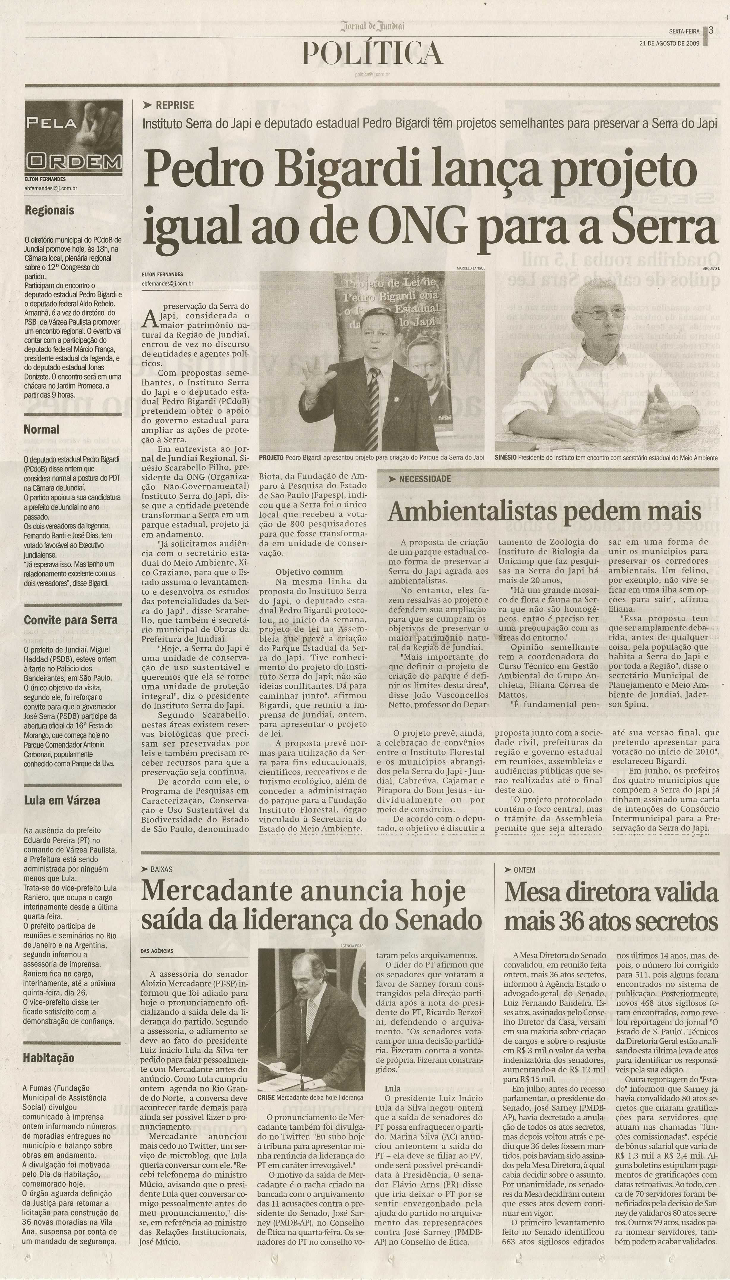 Jornal de Jundiaí - 21/08/2009