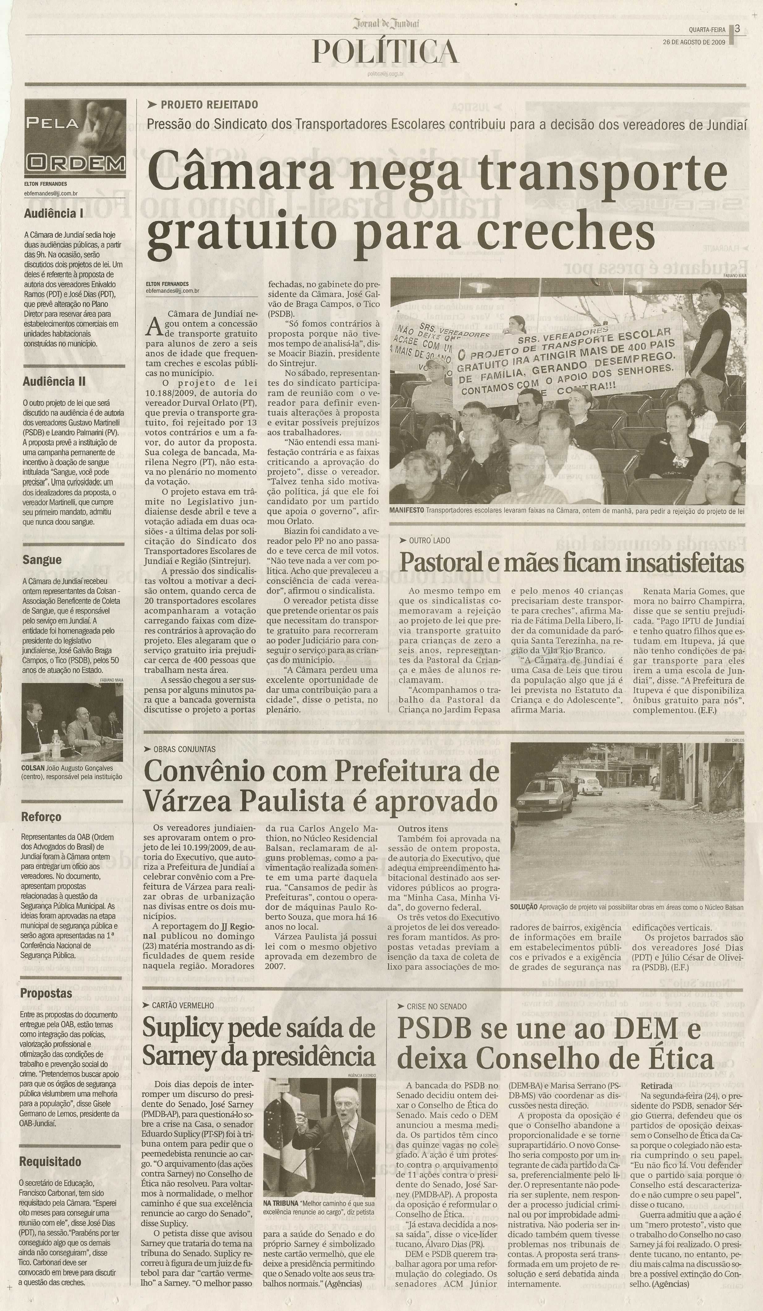 Jornal de Jundiaí - 26/08/2009