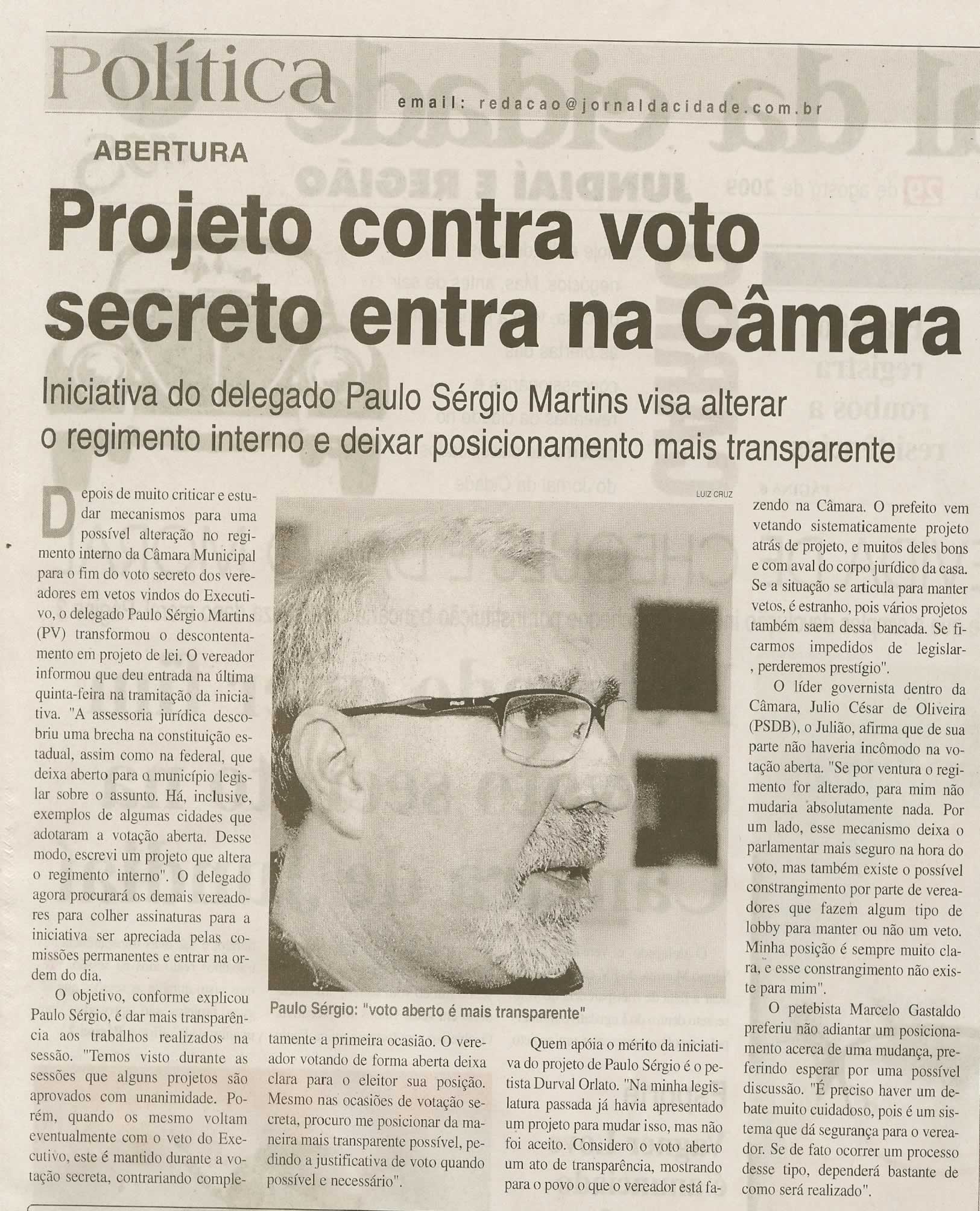Jornal da Cidade - 29/08/2009