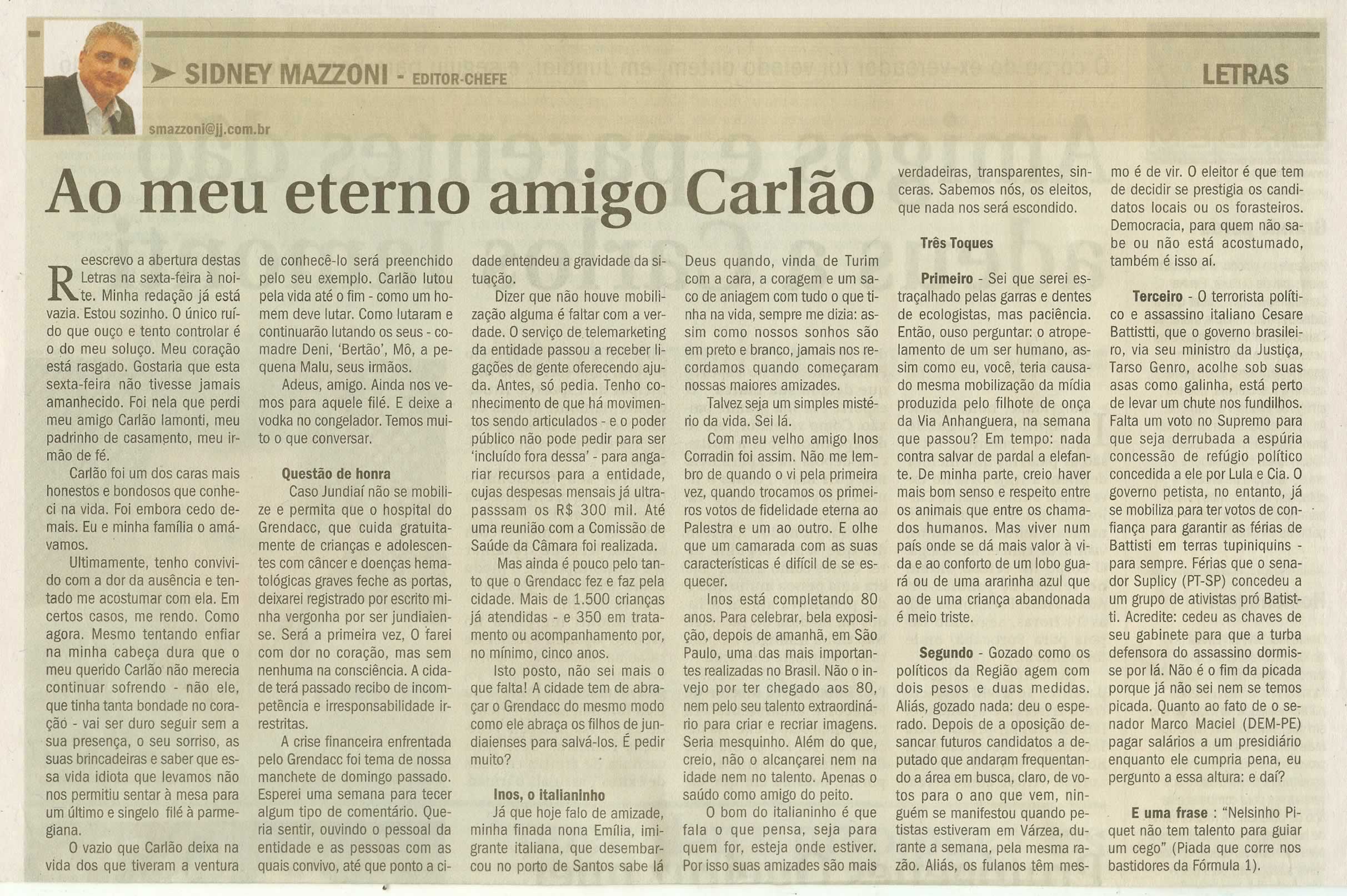 Jornal de Jundiaí - 20/09/2009