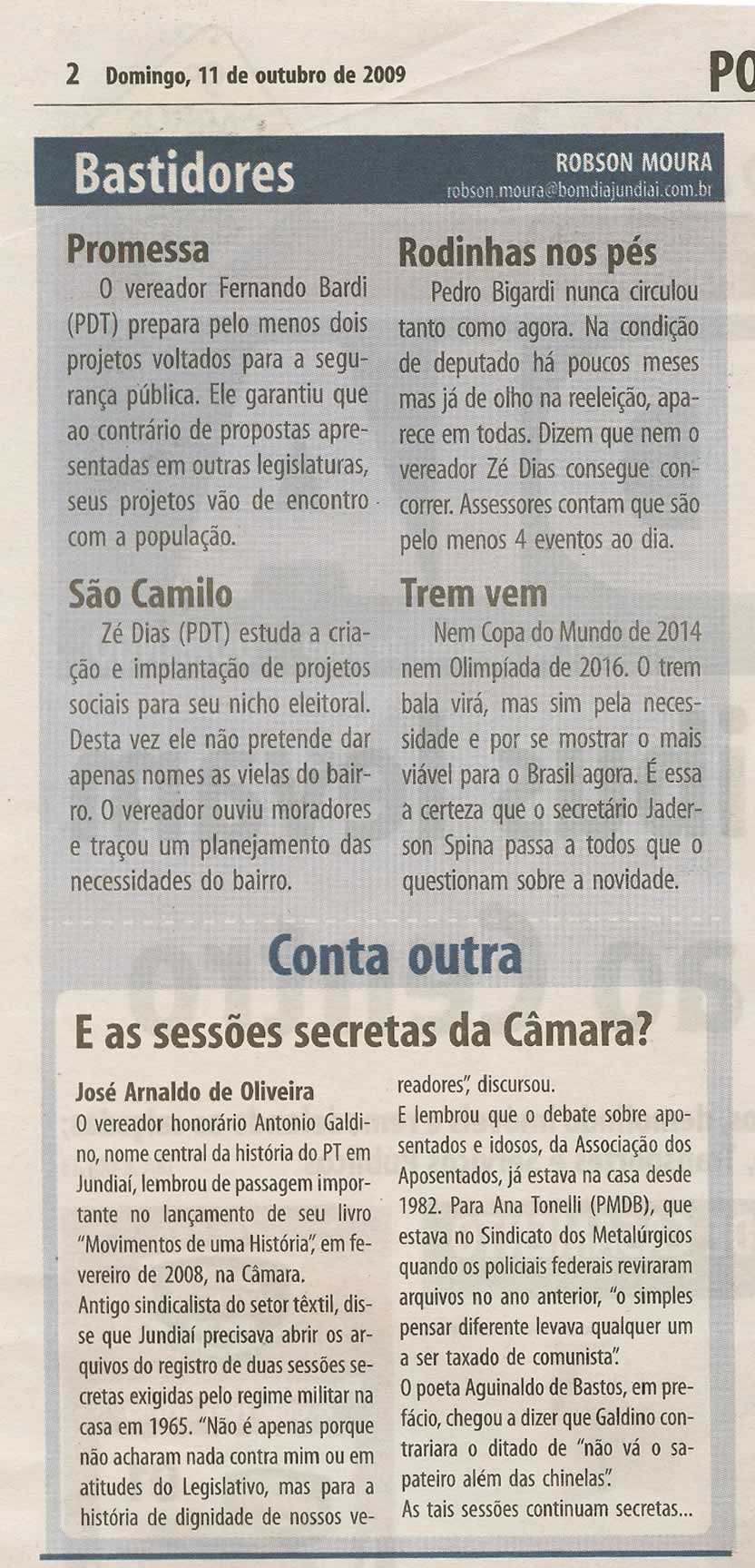 Bom Dia Jundiaí - 11/10/2009