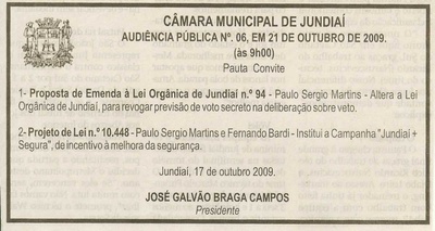 Jornal de Jundiaí - 17/10/2009
