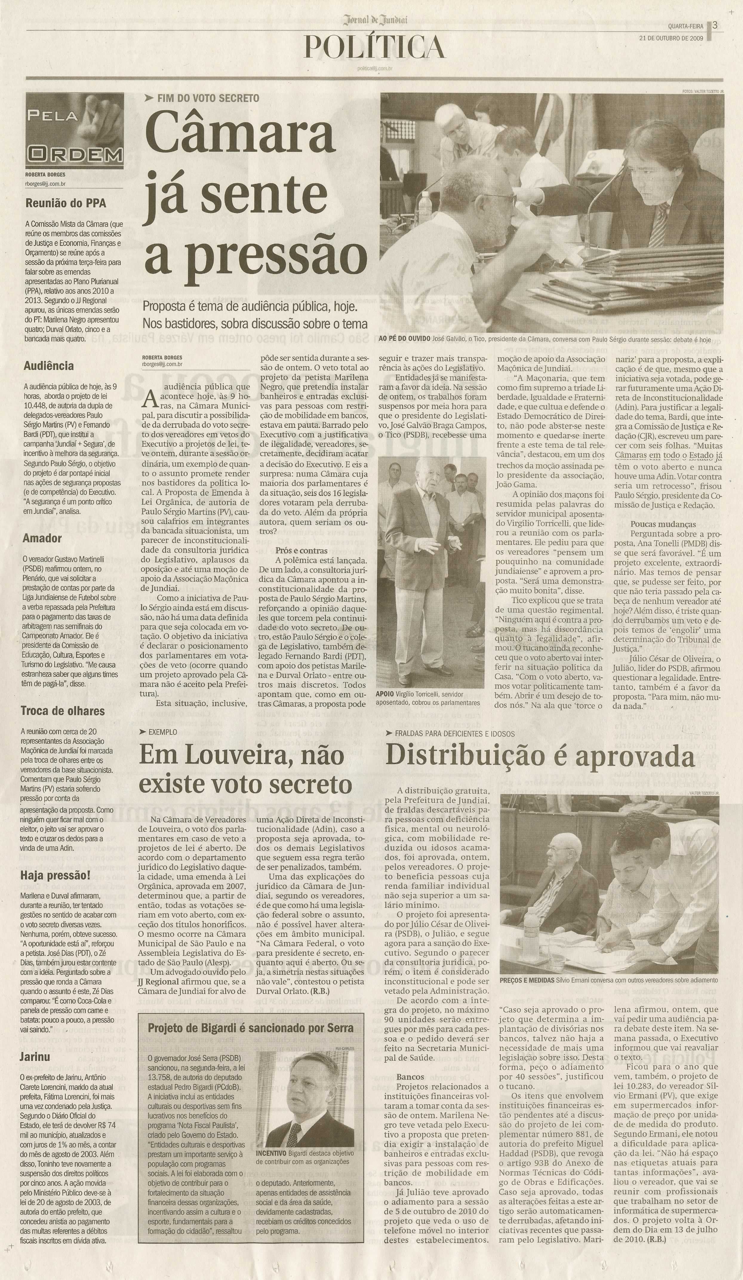 Jornal de Jundiaí - 21/10/2009