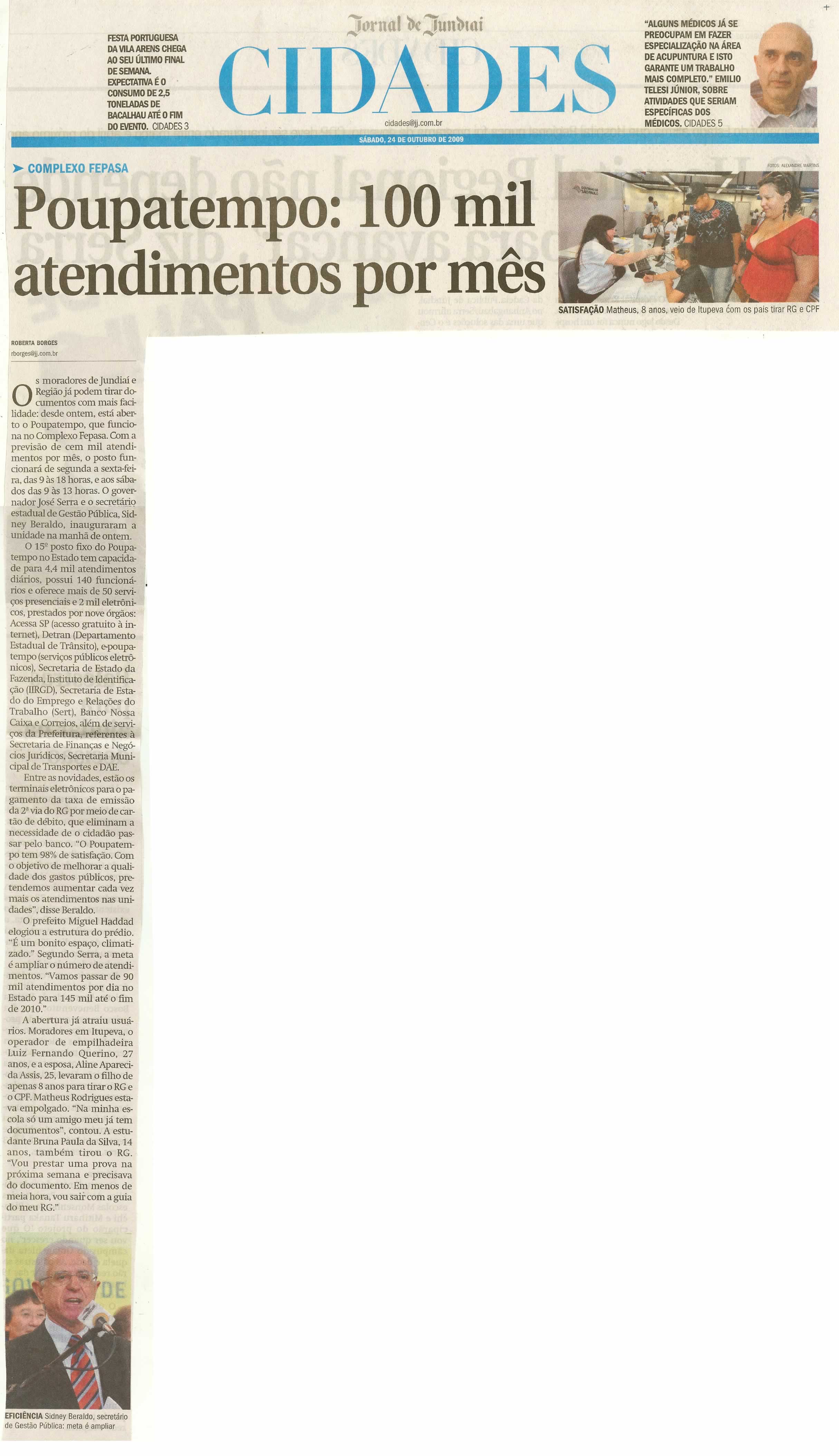 Jornal de Jundiaí - 24/10/2009