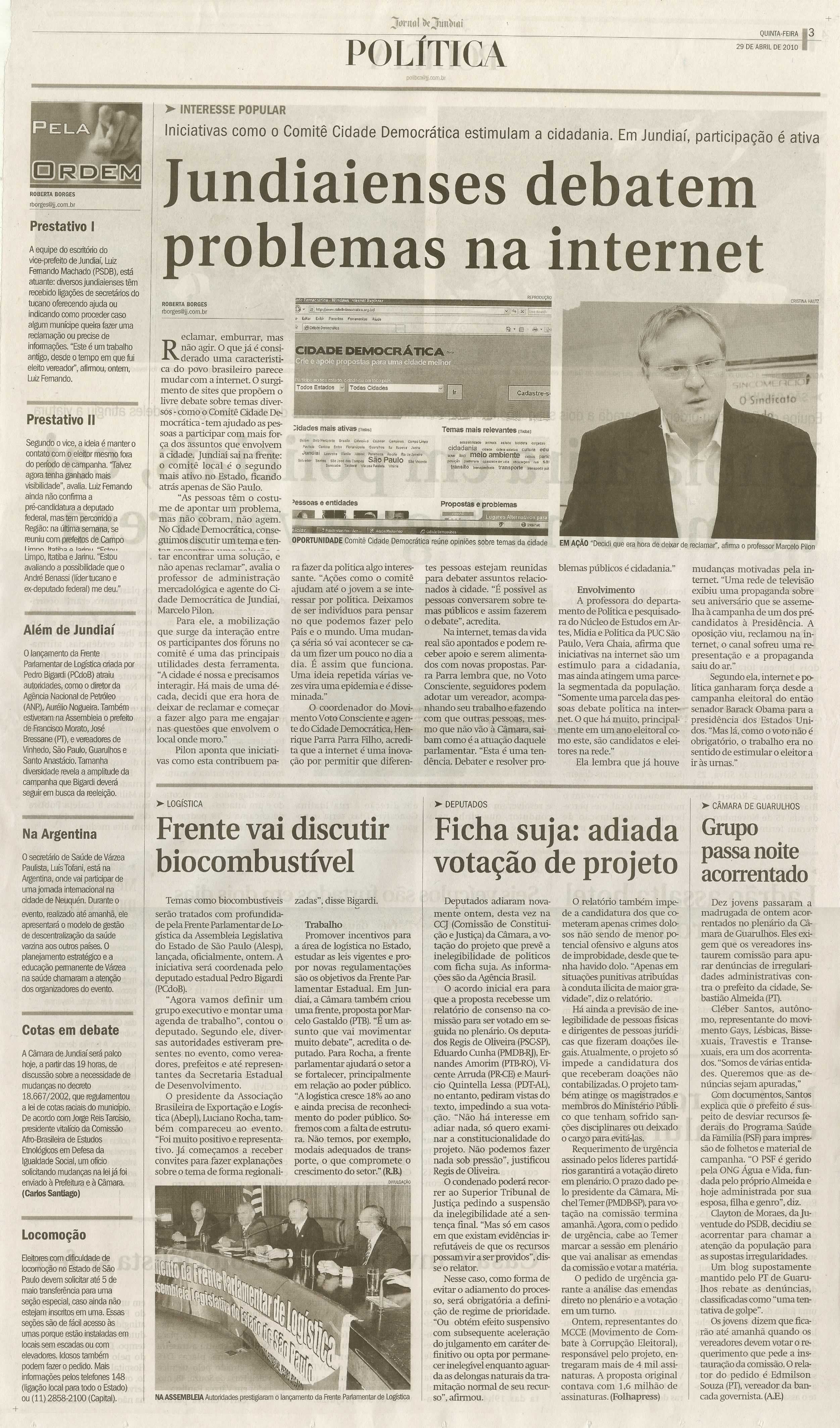Jornal de Jundiaí - 29/04/2010