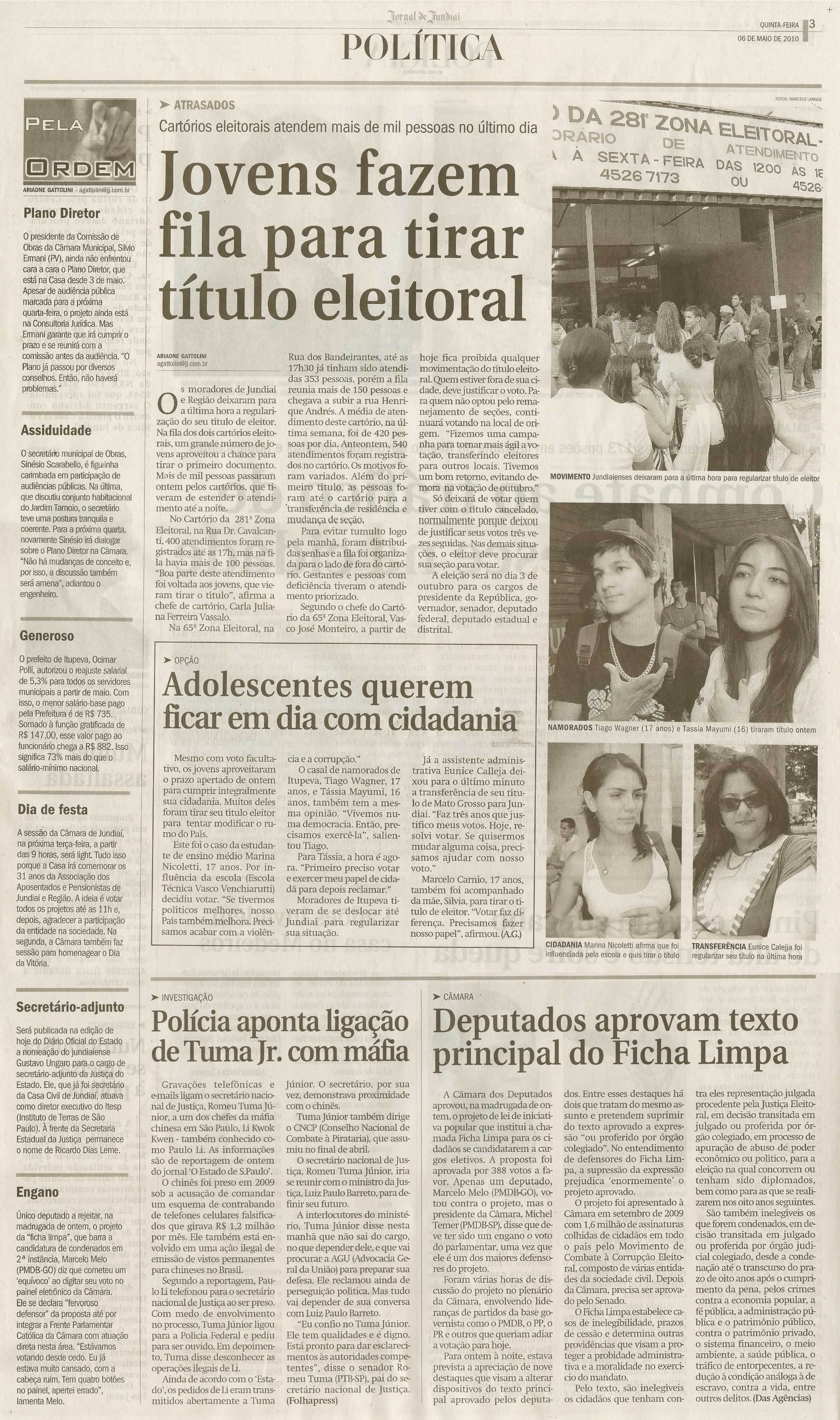 Jornal de Jundiaí - 06/05/2010