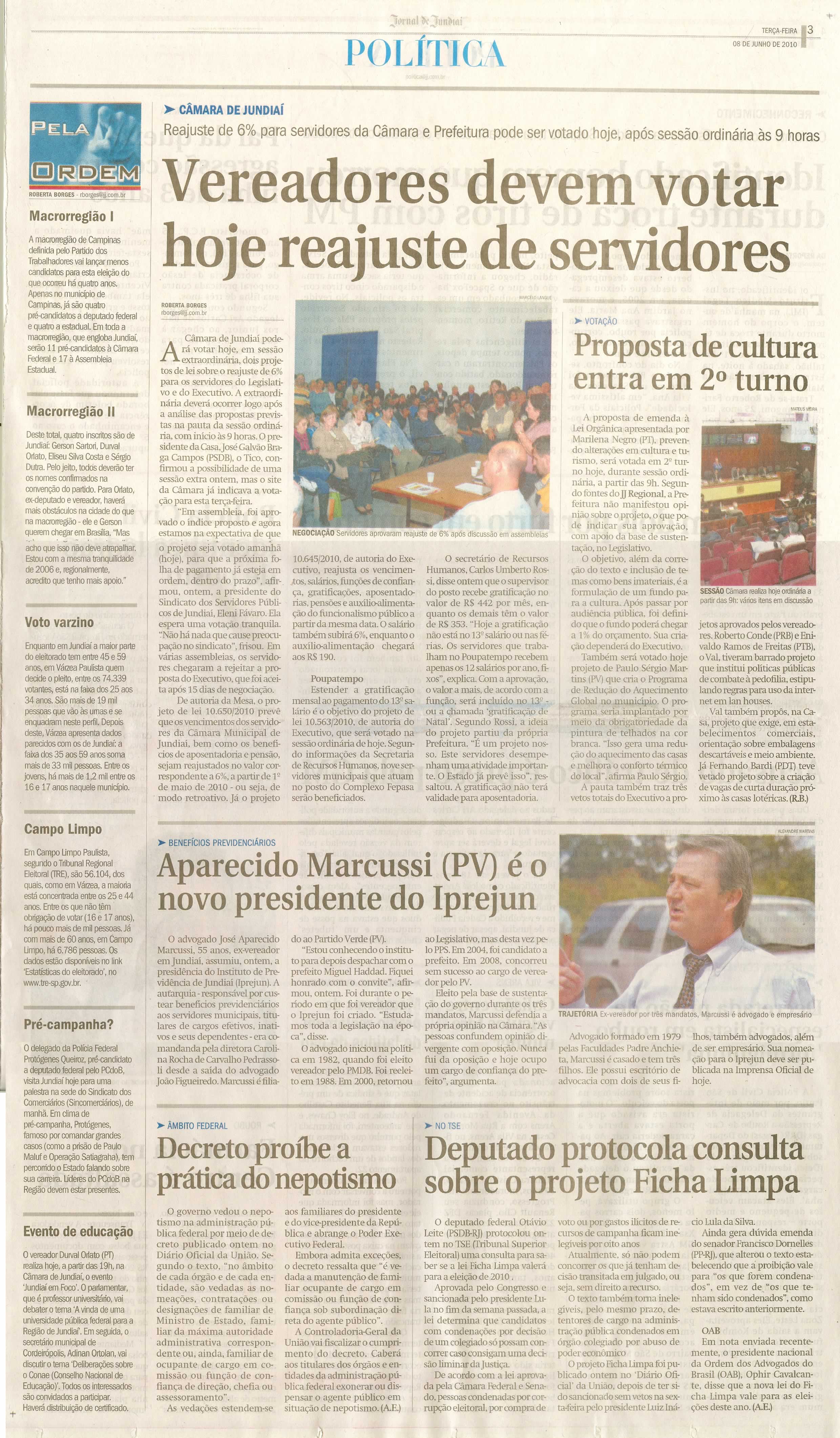 Jornal de Jundiaí - 08/06/2010