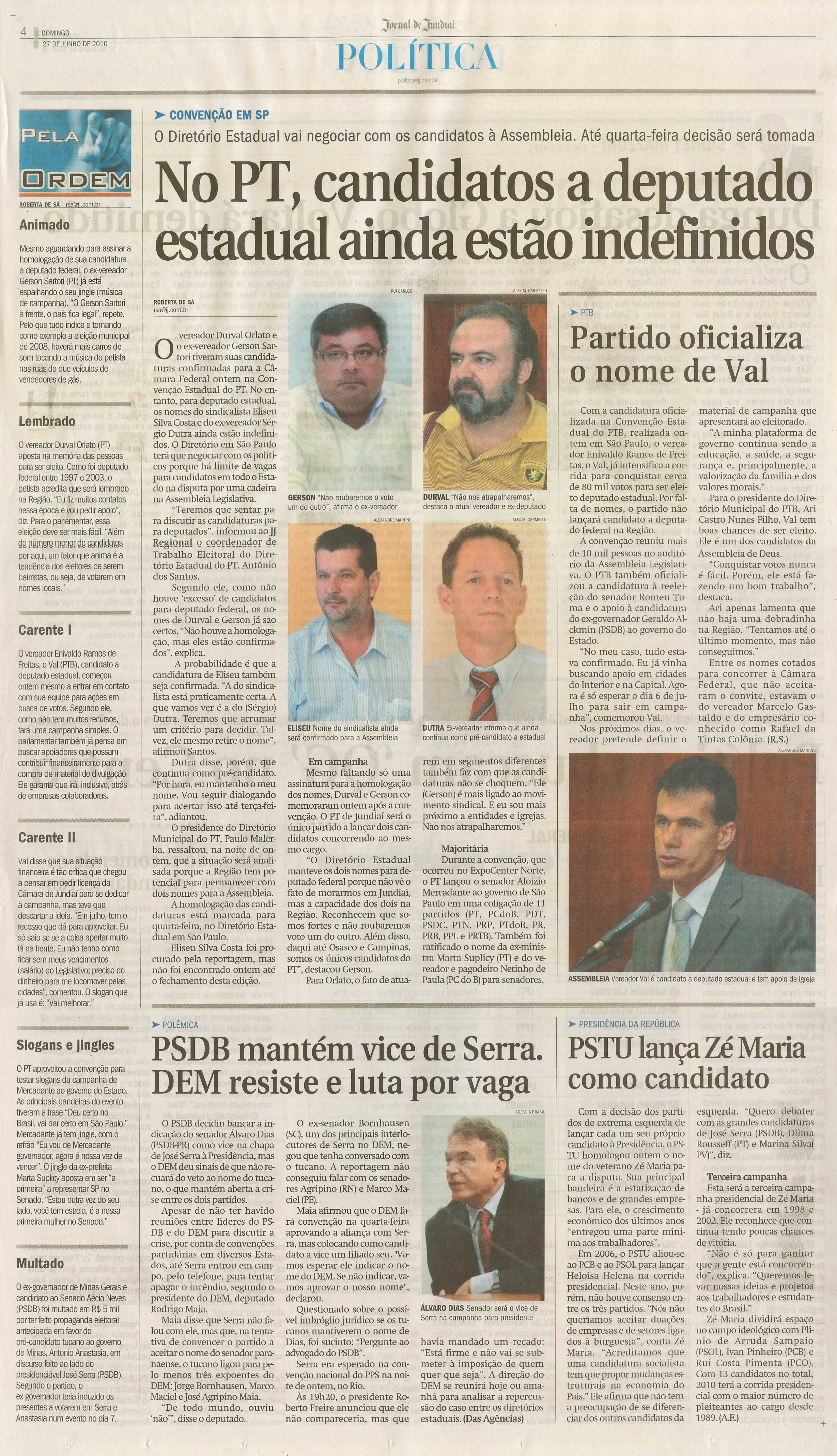 Jornal de Jundiaí - 27/06/2010