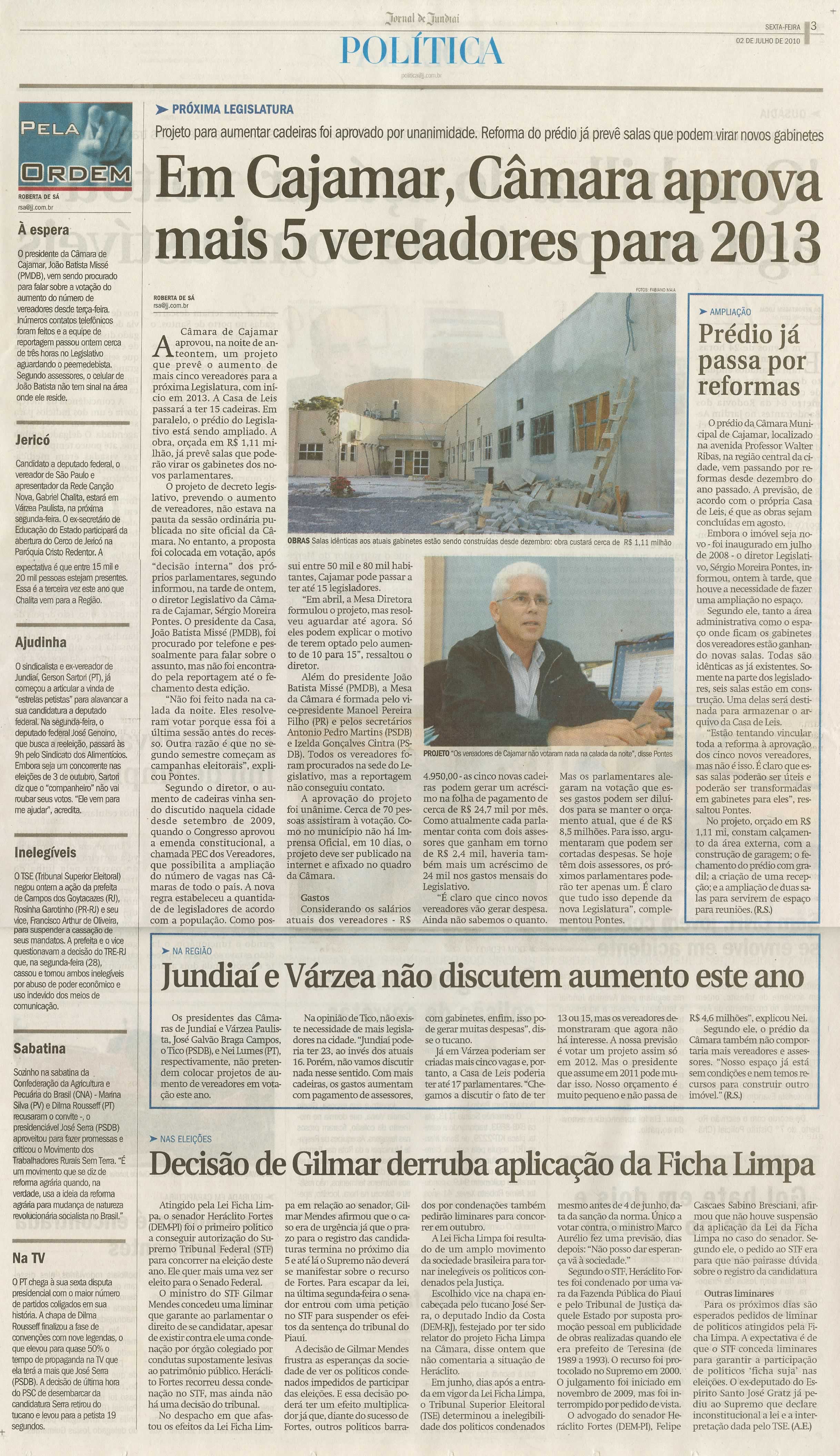 Jornal de Jundiaí - 02/07/2010