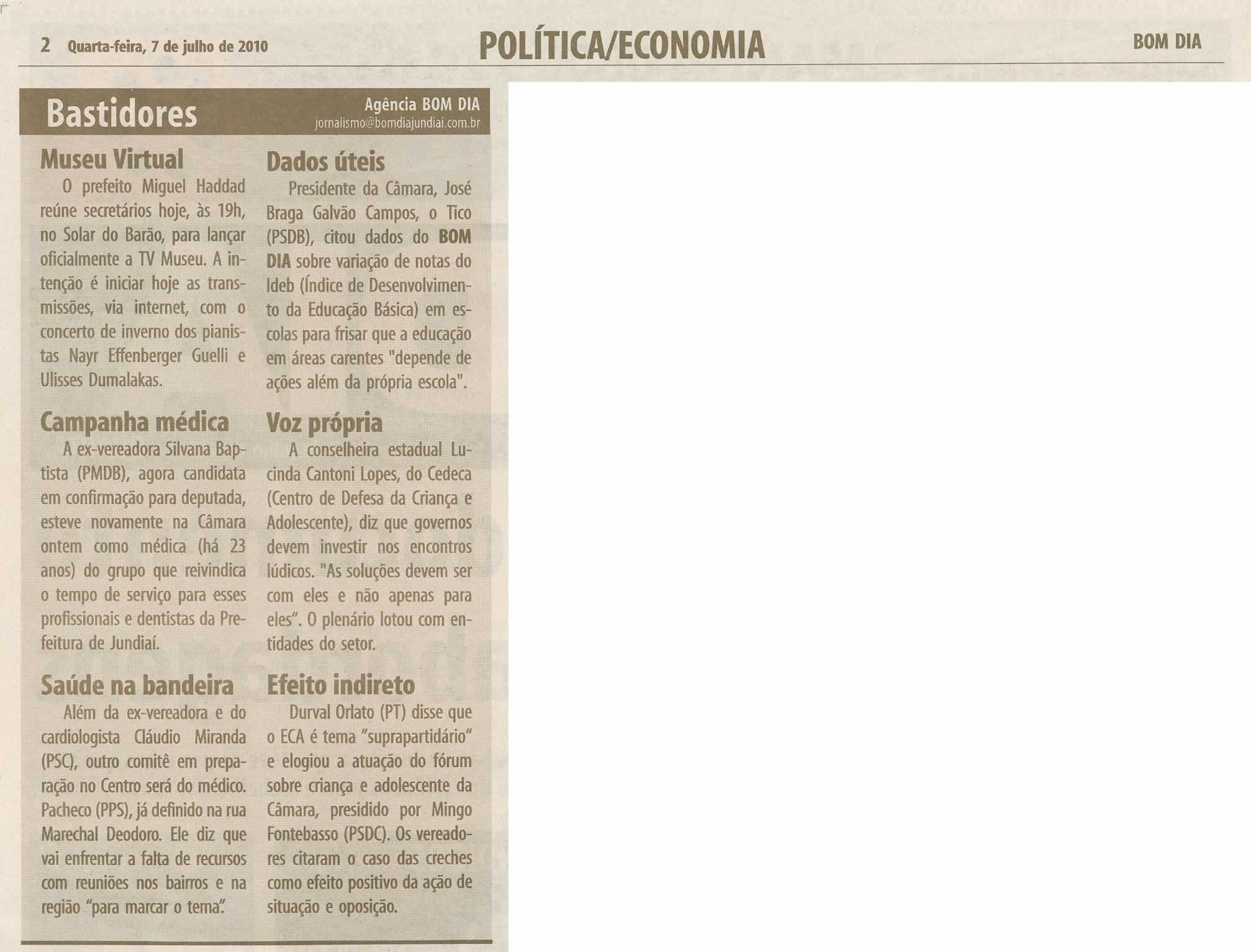 Bom Dia Jundiaí - 07/07/2010
