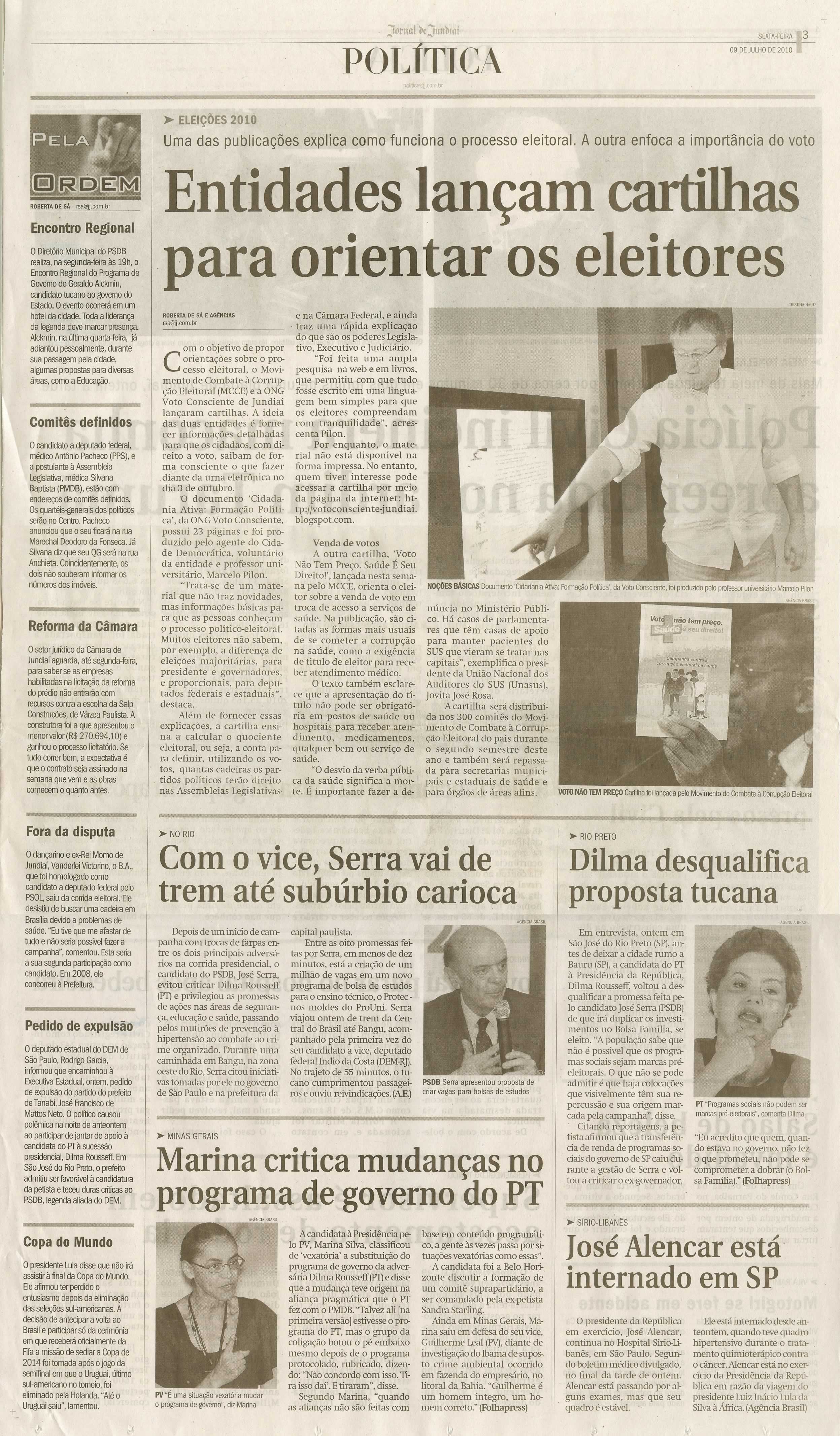 Jornal de Jundiaí - 09/07/2010