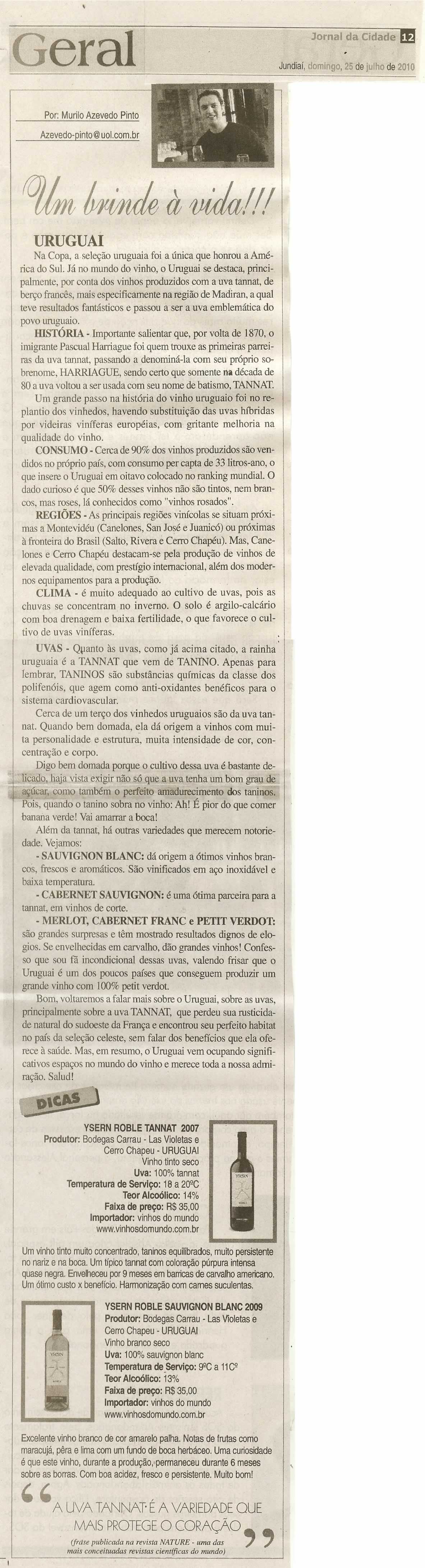 Jornal da Cidade - 25/07/2010