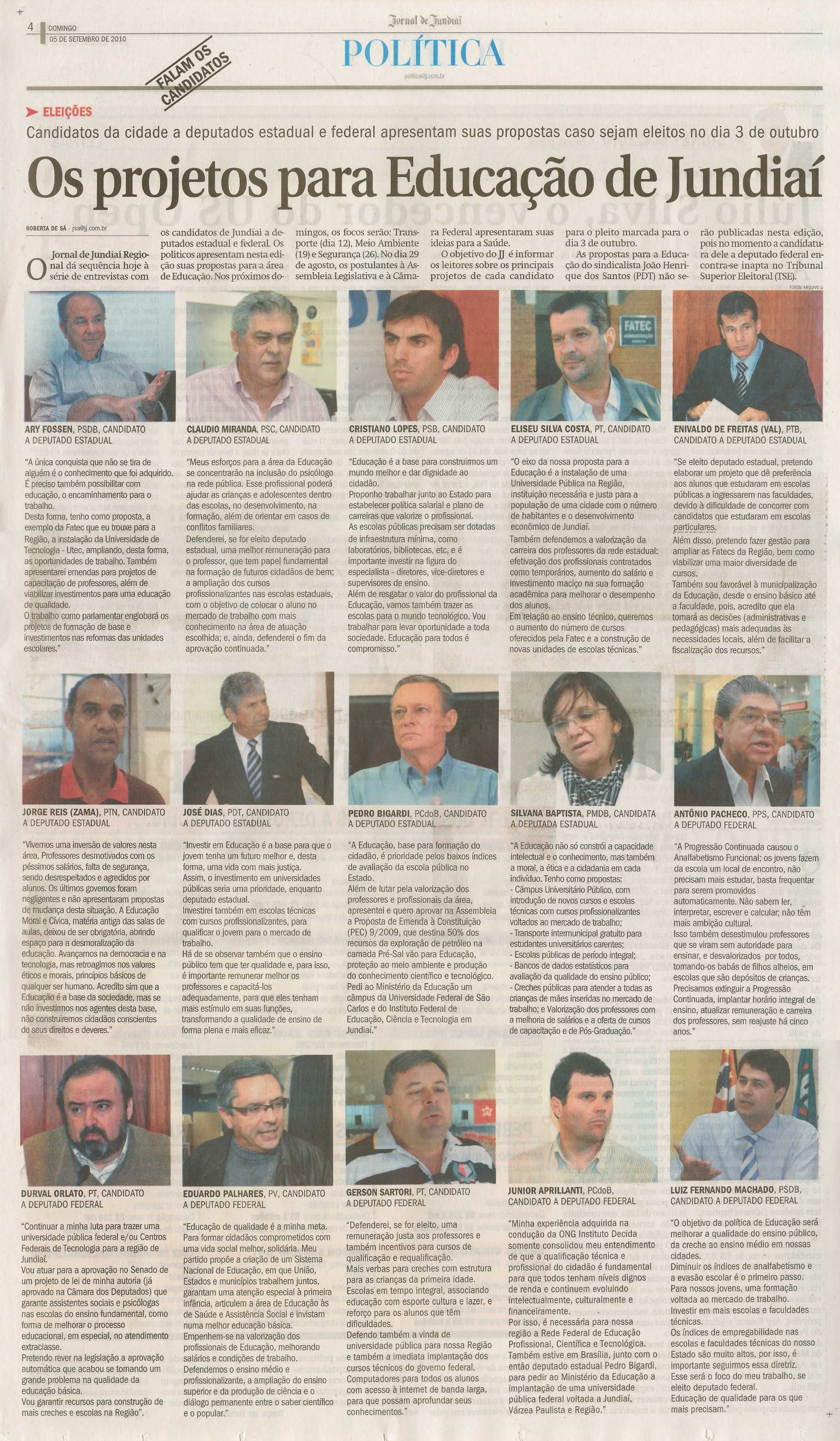 Jornal de Jundiaí - 05/09/2010