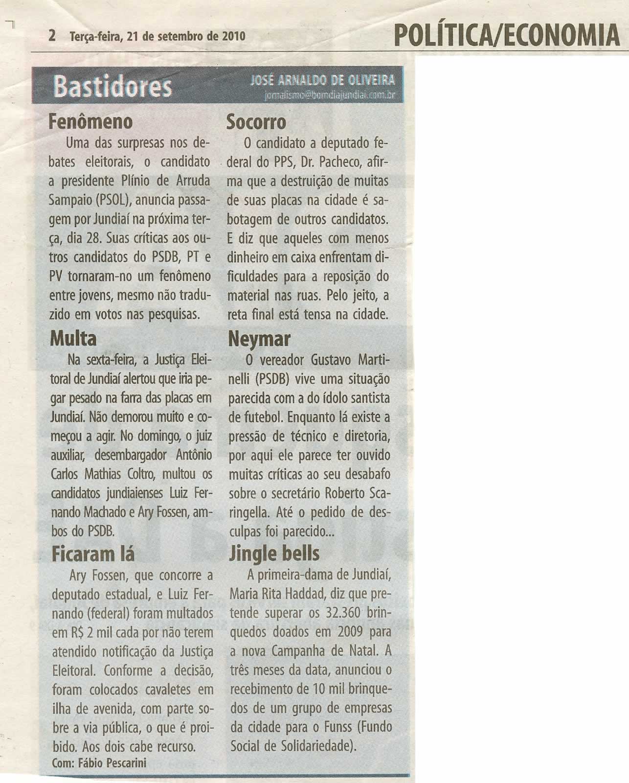 Bom Dia Jundiaí - 21/09/2010