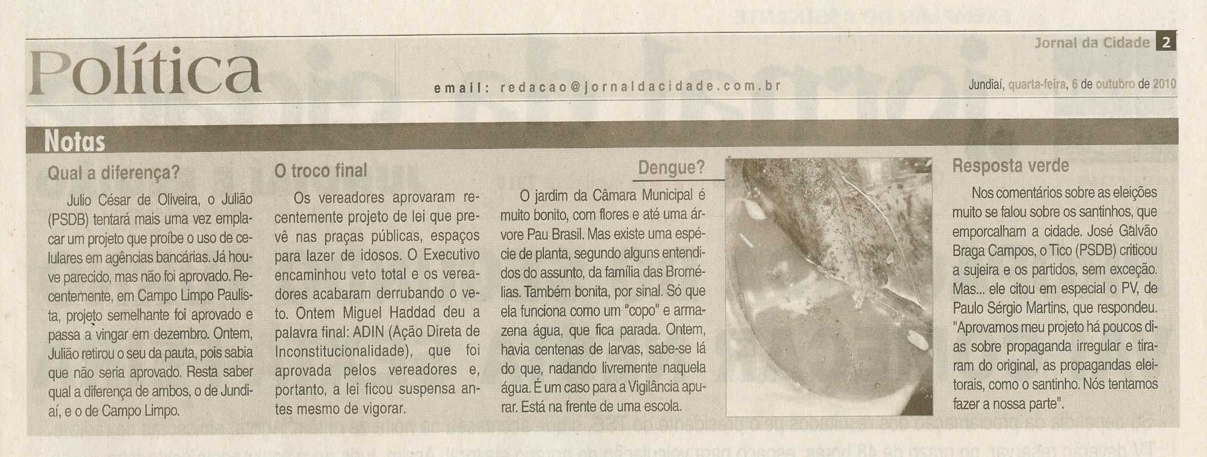 Jornal da Cidade - 06/10/2010