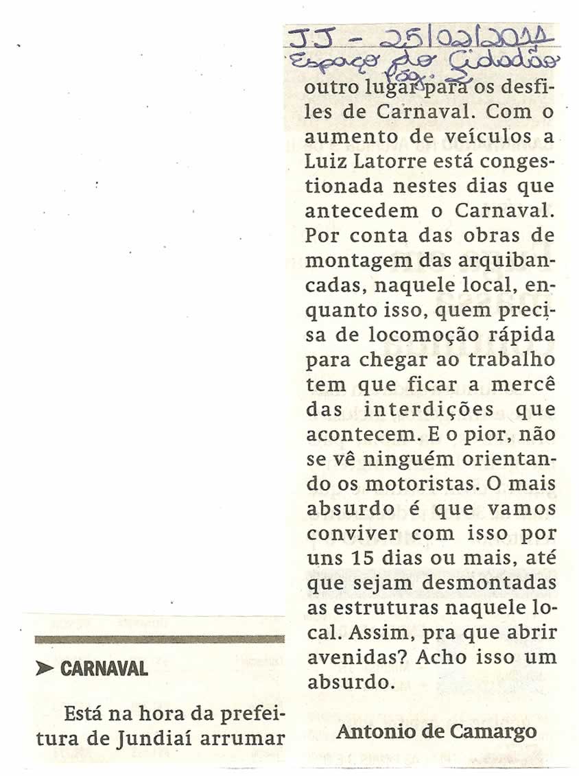 Jornal de Jundiaí - 25/02/2011