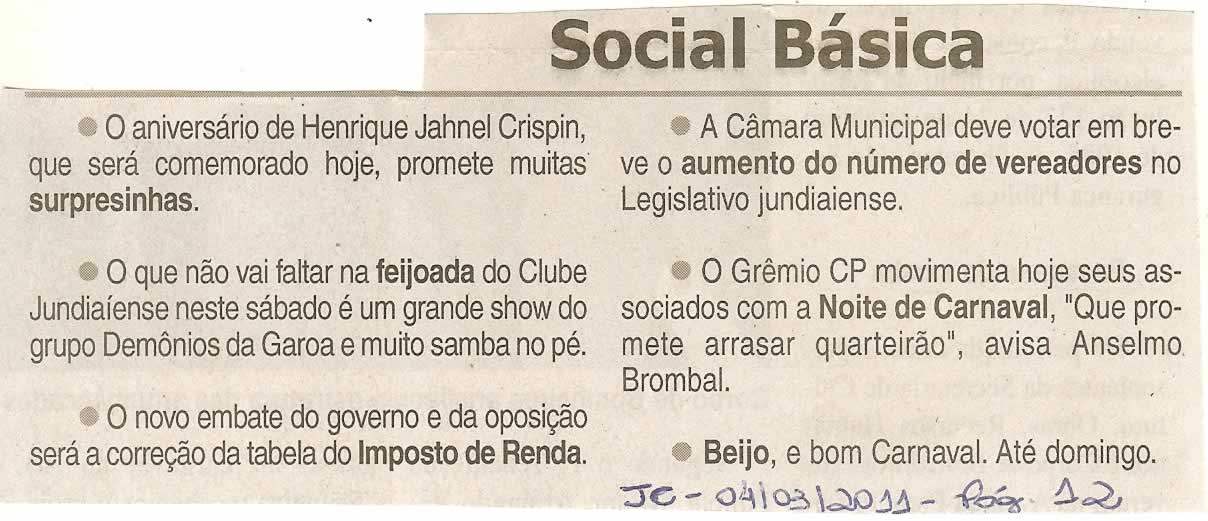 jornal da cidade - 04/03/2011
