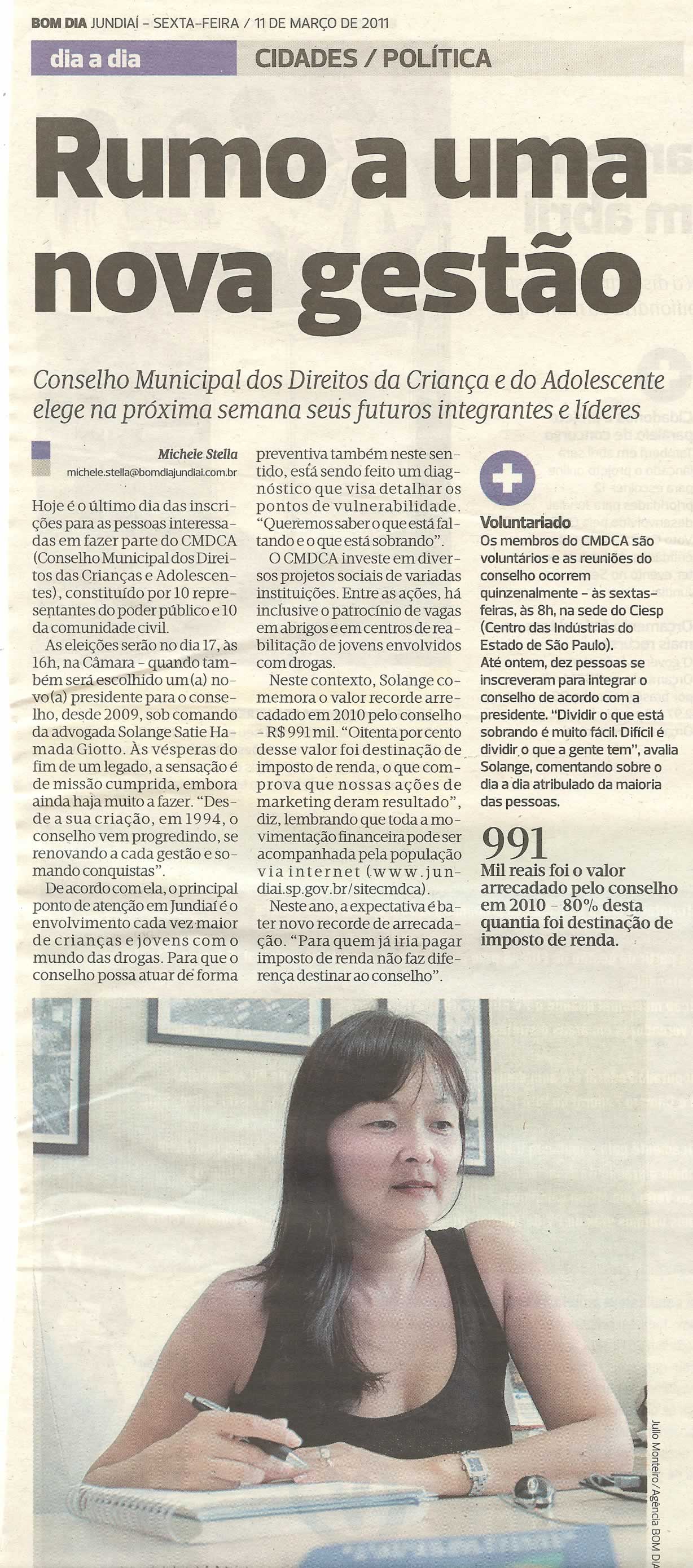 Bom Dia Jundiaí - 11/03/2011